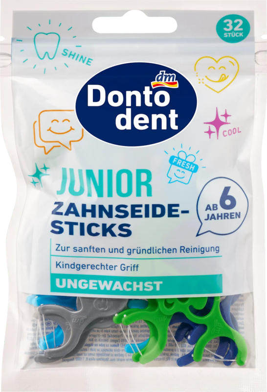 Dontodent Zahnseidesticks Junior ab 6 Jahren