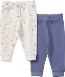 ALANA Leggings mit Mitwachsfunktion & Blumen-Muster, blau + weiß, Gr. 56 56