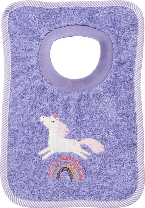 ALANA Schlupflätzchen mit Einhorn-Applikation, lila
