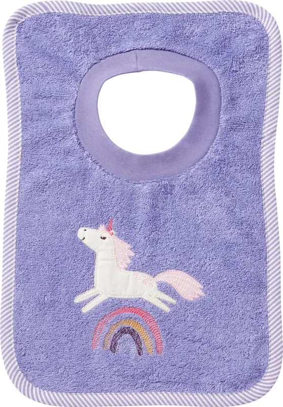 ALANA Schlupflätzchen mit Einhorn-Applikation, lila