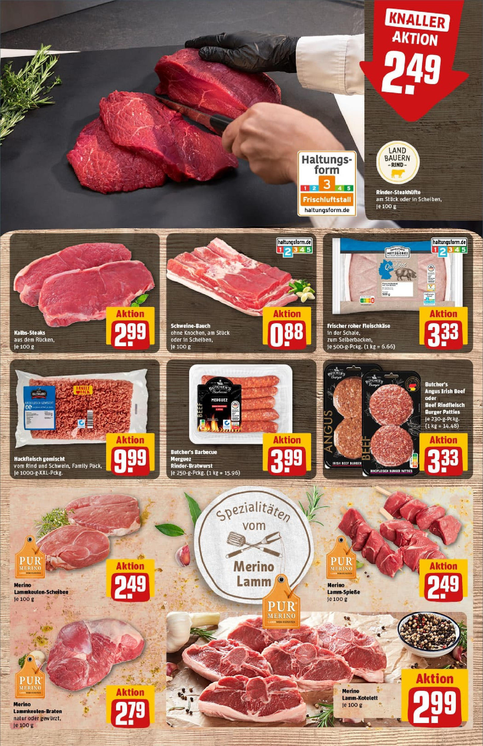 REWE Prospekt ab 06.07.2025 zum Blättern » Angebote | Seite: 9 | Produkte: Burger, Rindfleisch, Steak, Hackfleisch