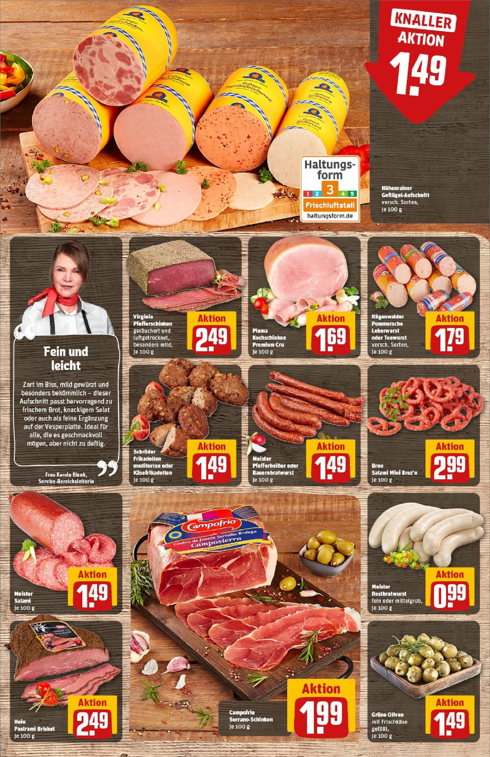 REWE Prospekt ab 06.07.2025 zum Blättern » Angebote | Seite: 10 | Produkte: Salami, Salat, Frischkase