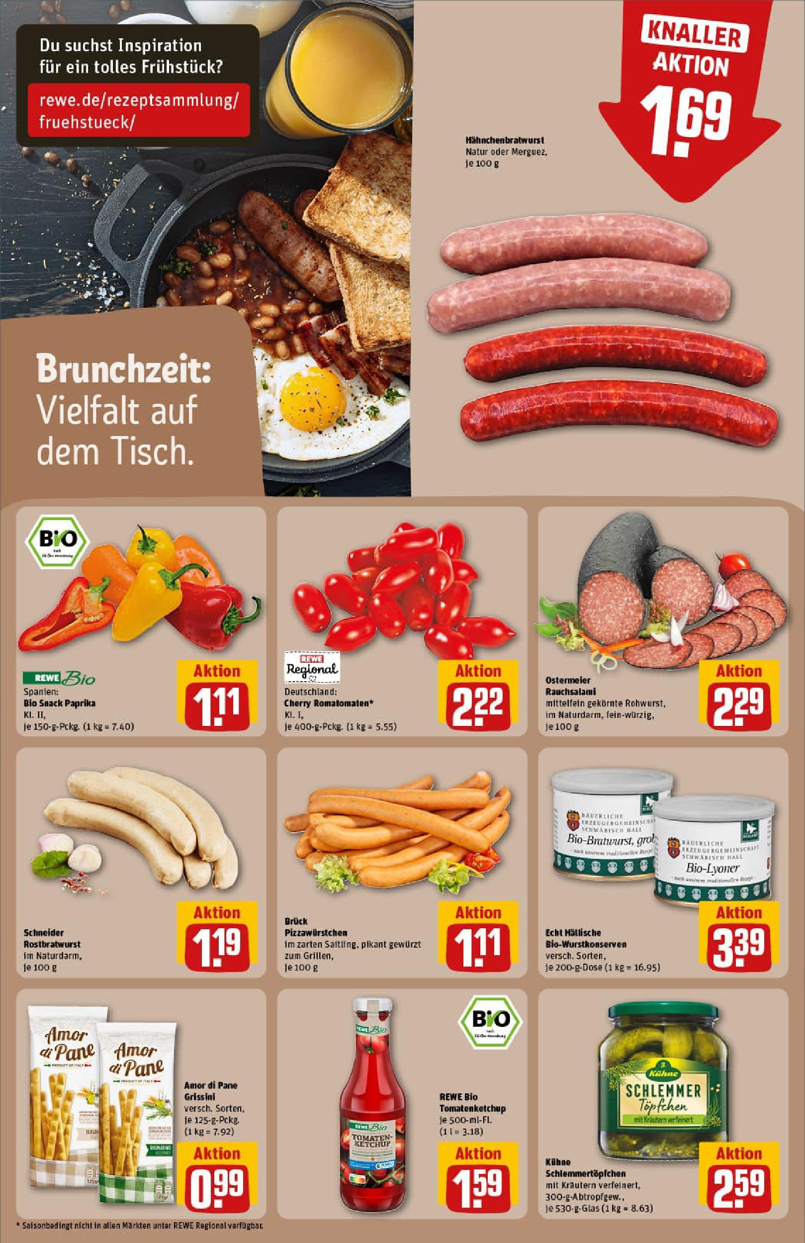 REWE Prospekt ab 06.07.2025 zum Blättern » Angebote | Seite: 16 | Produkte: Pane, Paprika, Salami, Ketchup