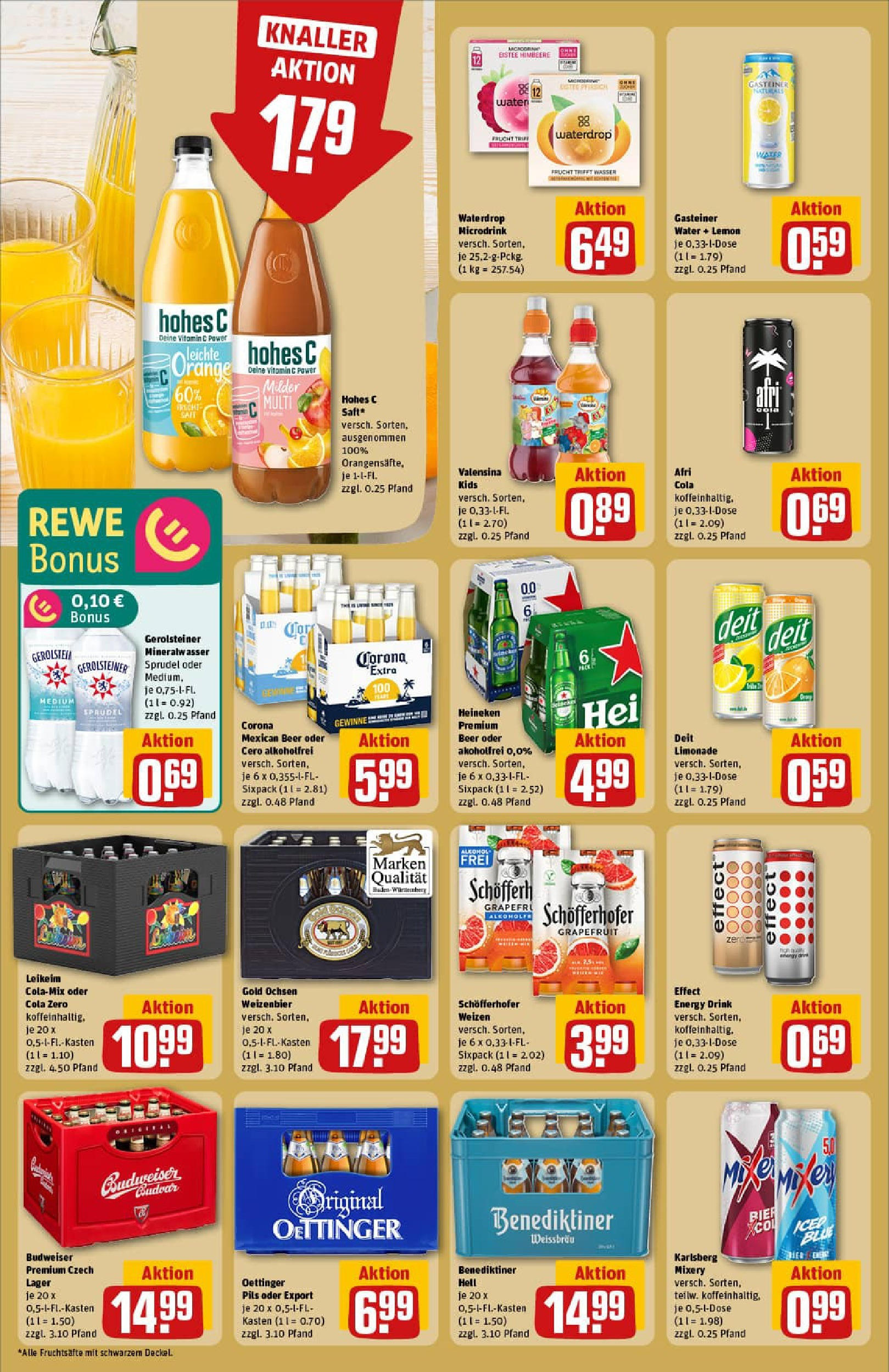 REWE Prospekt ab 06.07.2025 zum Blättern » Angebote | Seite: 20 | Produkte: Oettinger, Wasser, Budweiser, Saft
