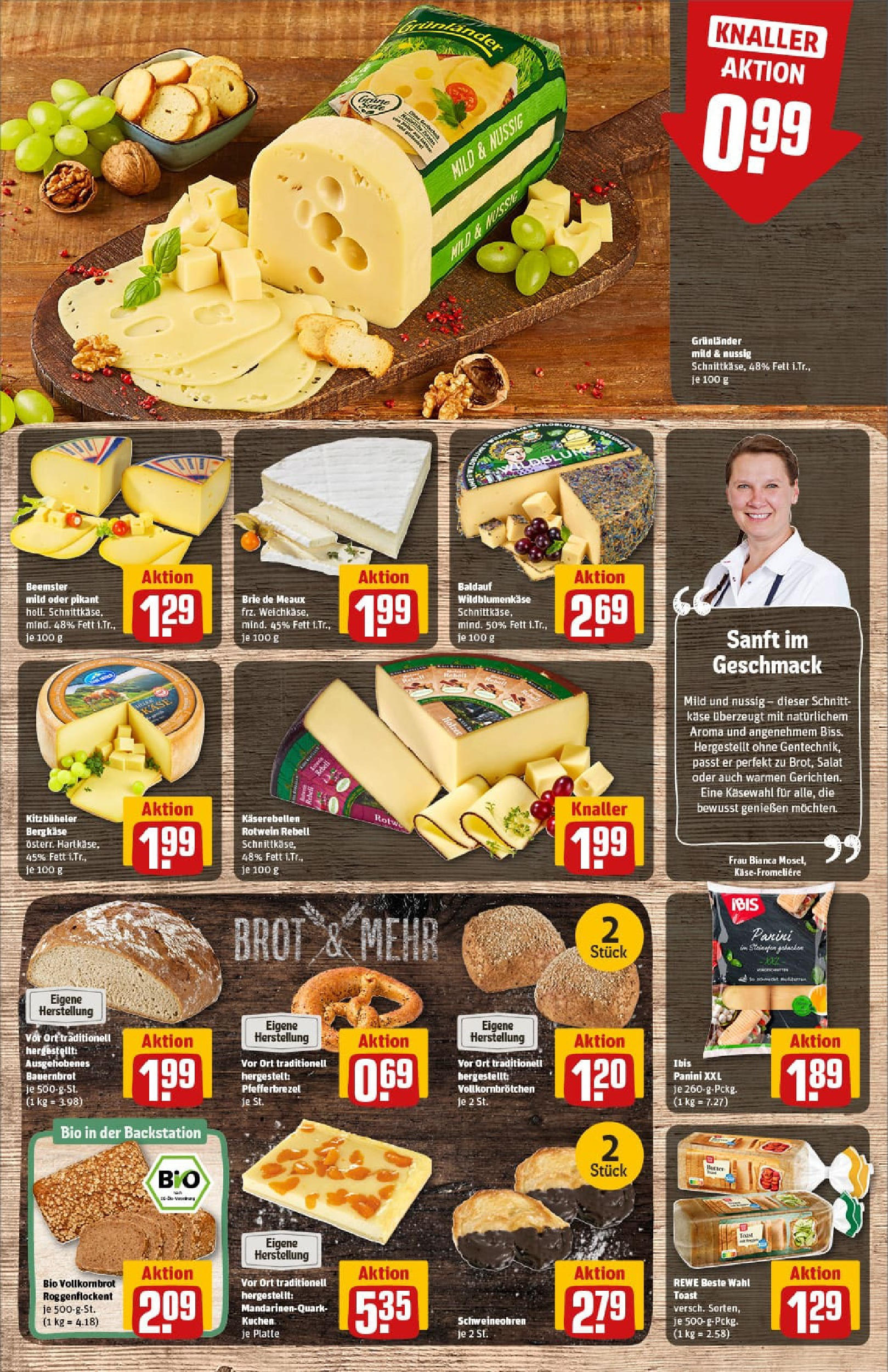 REWE Prospekt ab 06.07.2025 zum Blättern » Angebote | Seite: 11 | Produkte: Käse, Toast, Kuchen, Salat