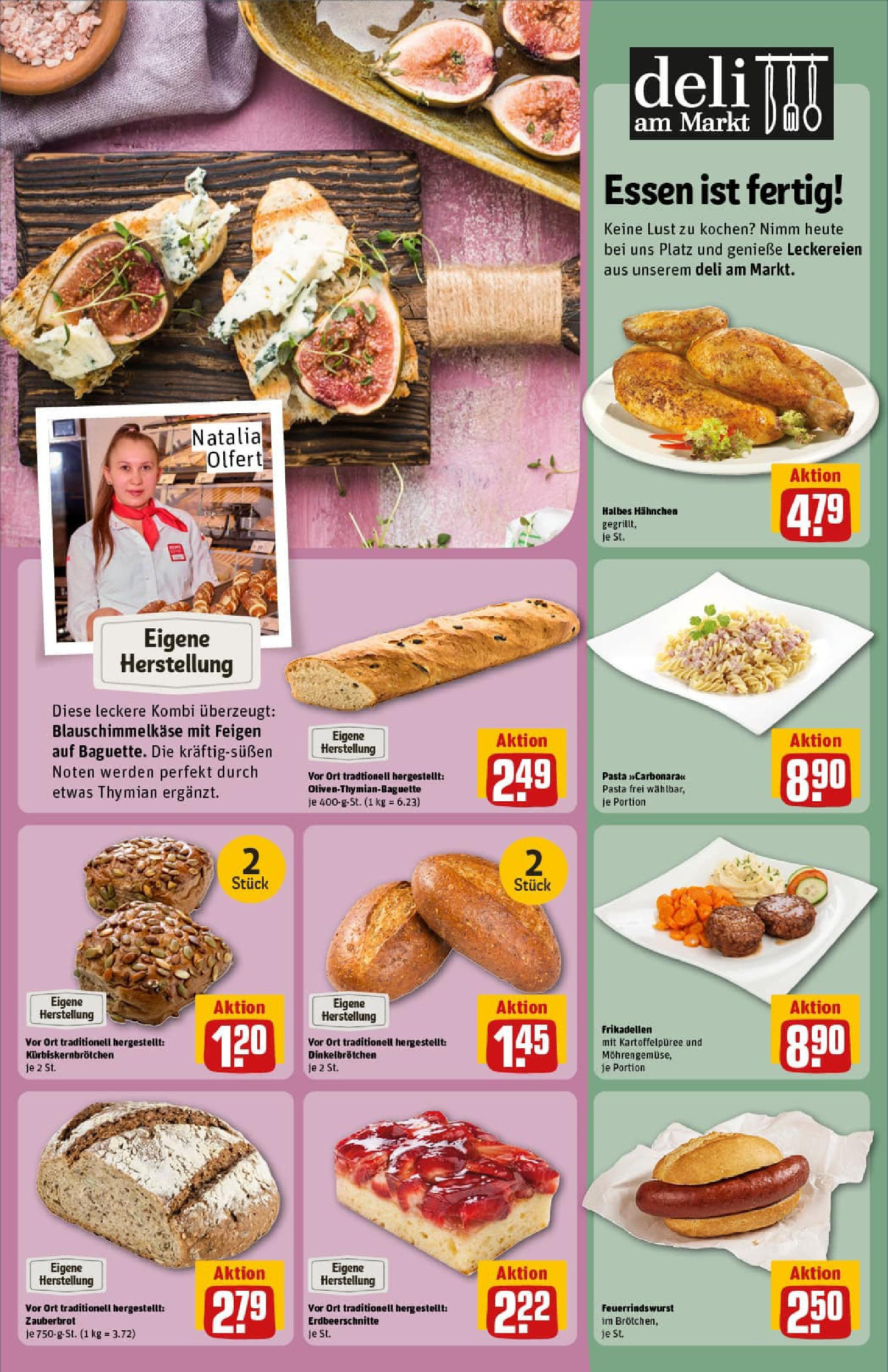 REWE Prospekt ab 06.07.2025 zum Blättern » Angebote | Seite: 13 | Produkte: Hahnchen, Baguette, Pasta