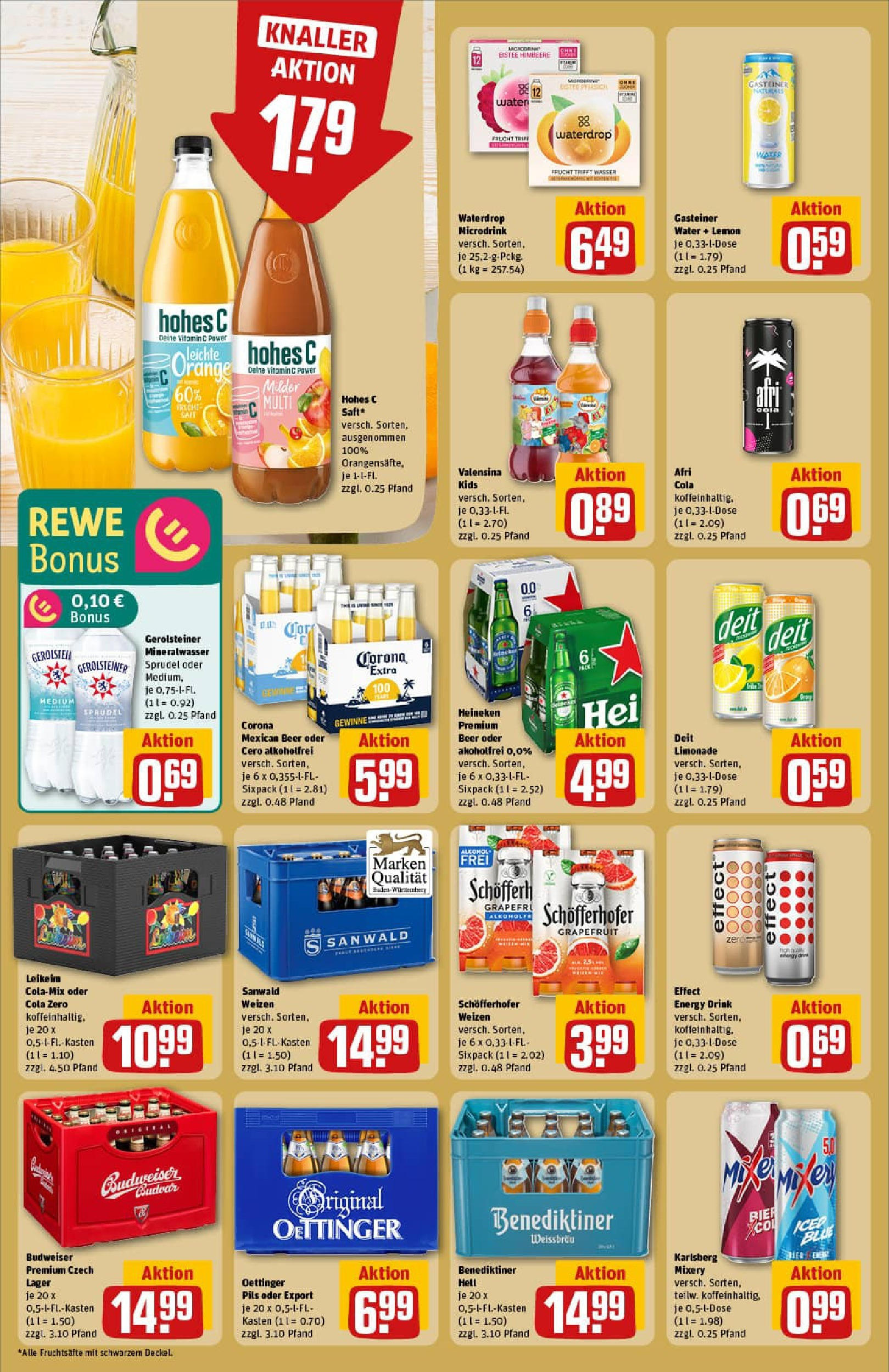 REWE Prospekt ab 06.07.2025 zum Blättern » Angebote | Seite: 20 | Produkte: Energy, Mineralwasser, Hohes c, Mixery