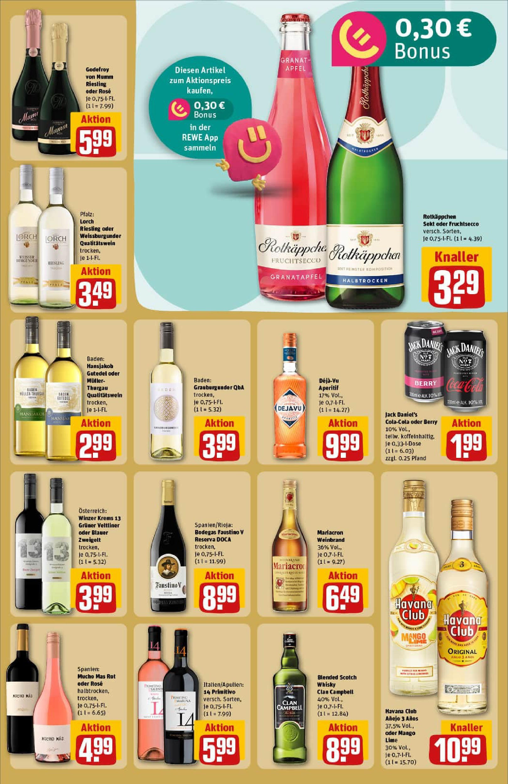 REWE Prospekt ab 06.07.2025 zum Blättern » Angebote | Seite: 21 | Produkte: Whisky, Granatapfel, Mariacron, Fruchtsecco
