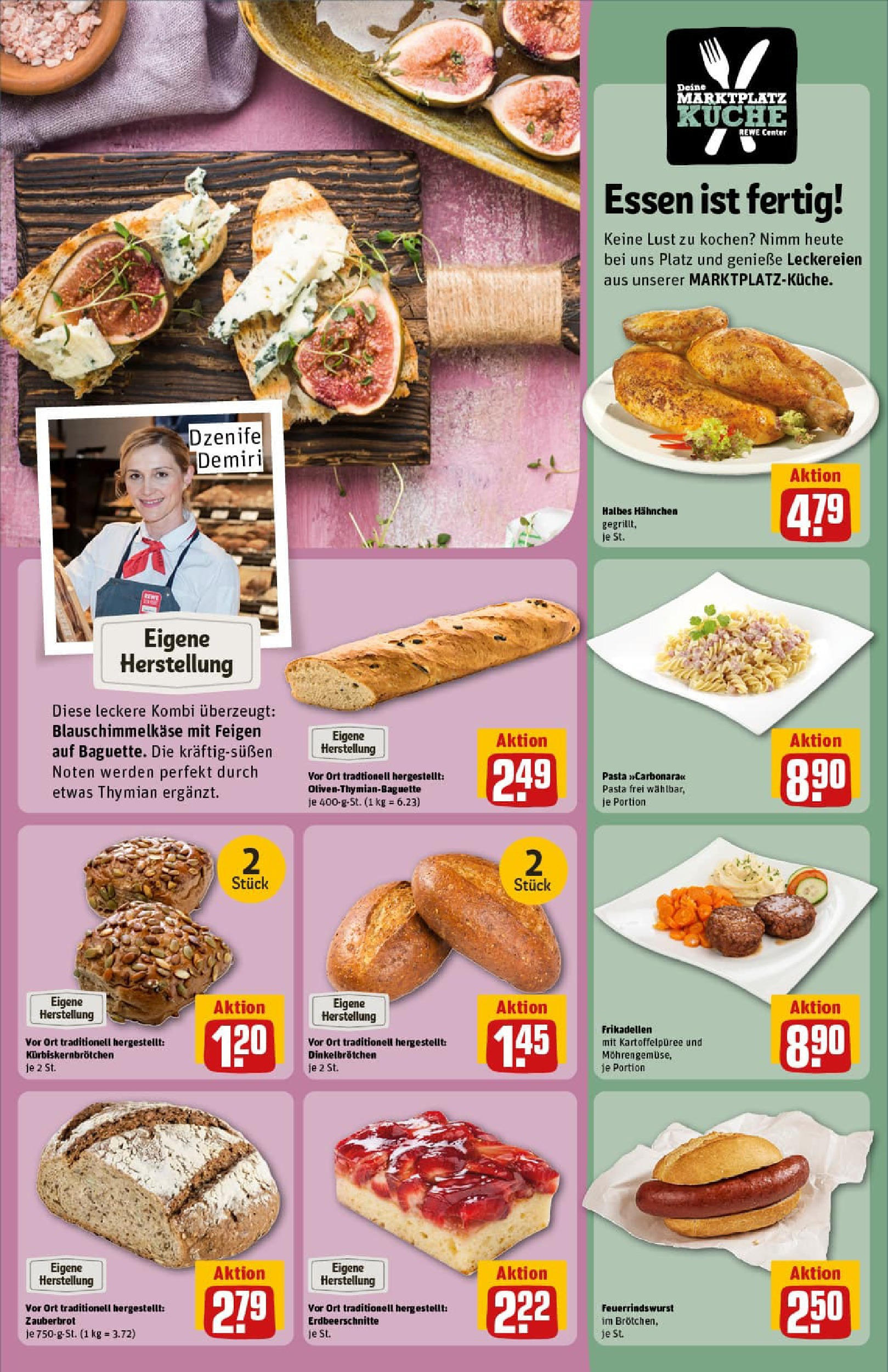 REWE Prospekt ab 06.07.2025 zum Blättern » Angebote | Seite: 13 | Produkte: Hahnchen, Küche, Baguette, Pasta