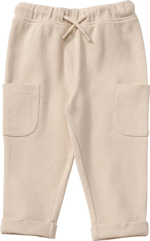 ALANA Jogginghose mit Waffel-Struktur, beige, Gr. 86