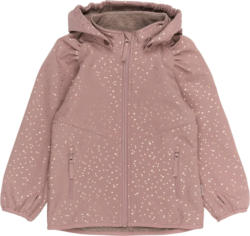 Mikk-Line Softshelljacke mit Herz-Muster, mauve, Gr. 122/128
