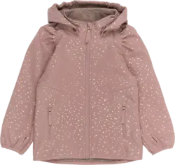 Mikk-Line Softshelljacke mit Herz-Muster, mauve, Gr. 98/104