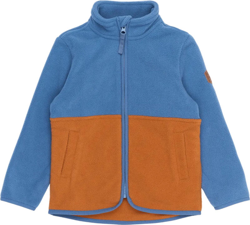 Mikk-Line Fleecejacke, blau & braun, Gr. 122/128