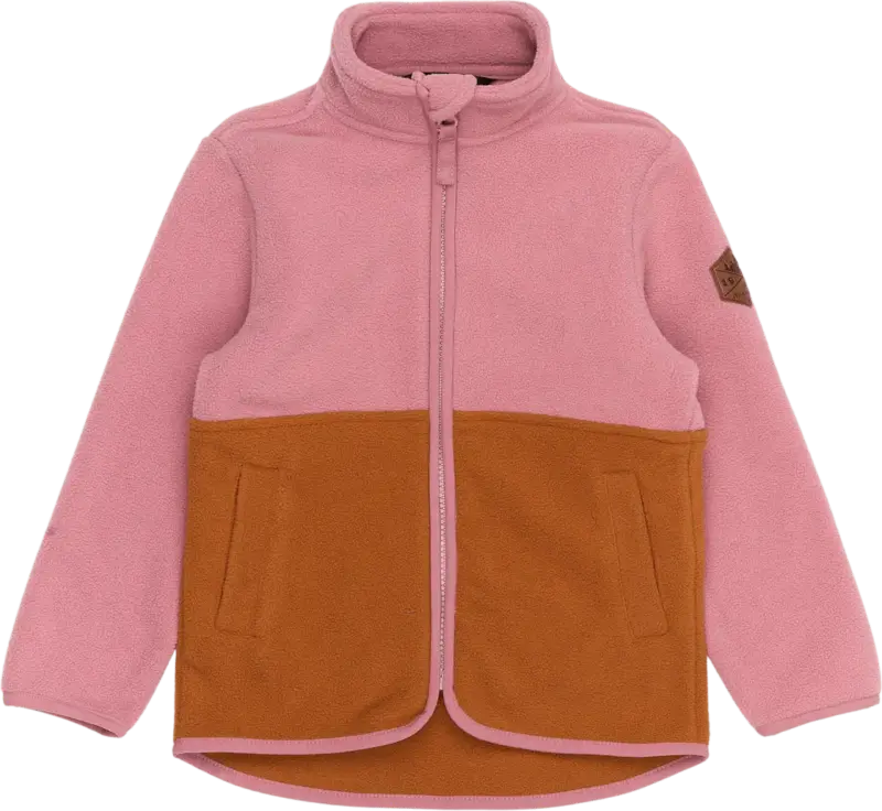 Mikk-Line Fleecejacke, rosa & braun, Gr. 110/116