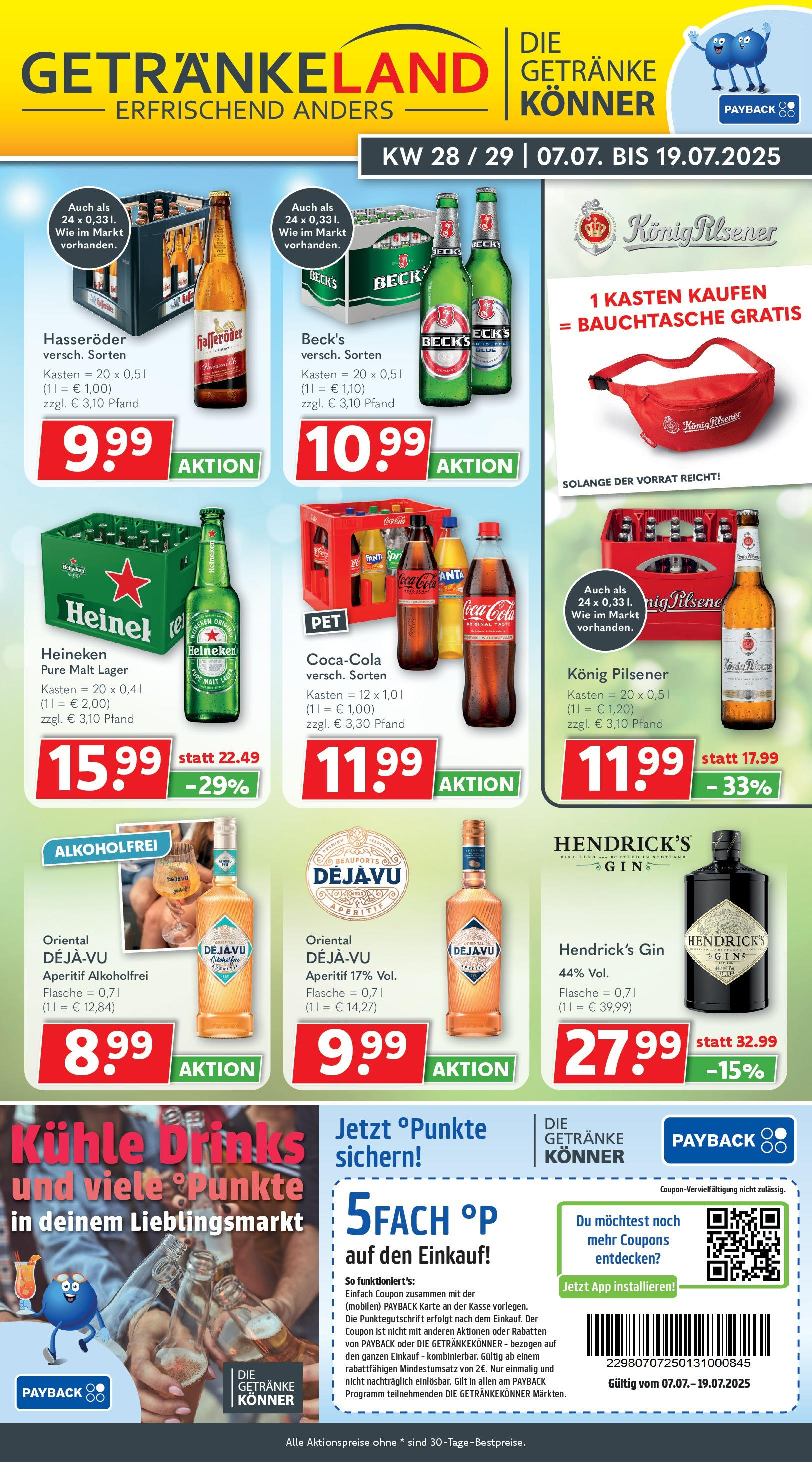 Getränkeland - Getränkeland: Getränkeangebote (ab 06.07.2025) zum Blättern | Seite: 1 | Produkte: Fanta, Cola, Heineken, Hasseröder