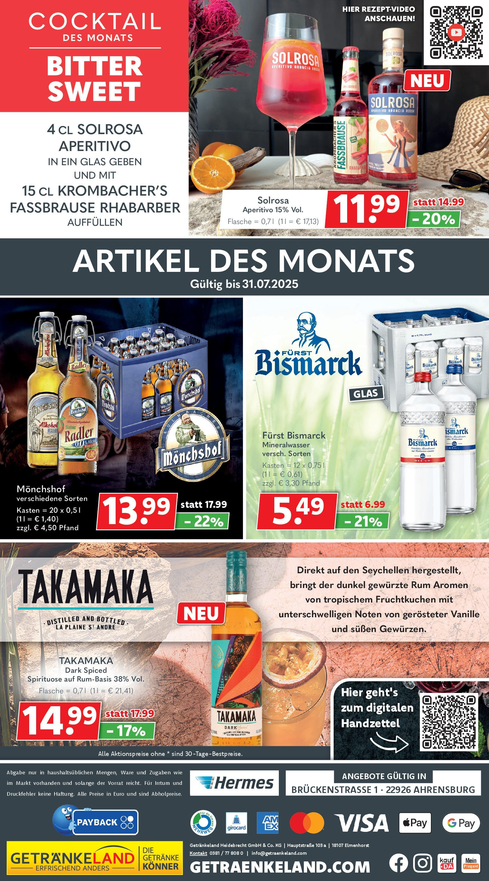 Getränkeland - Getränkeland: Getränkeangebote (ab 06.07.2025) zum Blättern | Seite: 12 | Produkte: Monchshof, Radler, Rhabarber, Fassbrause