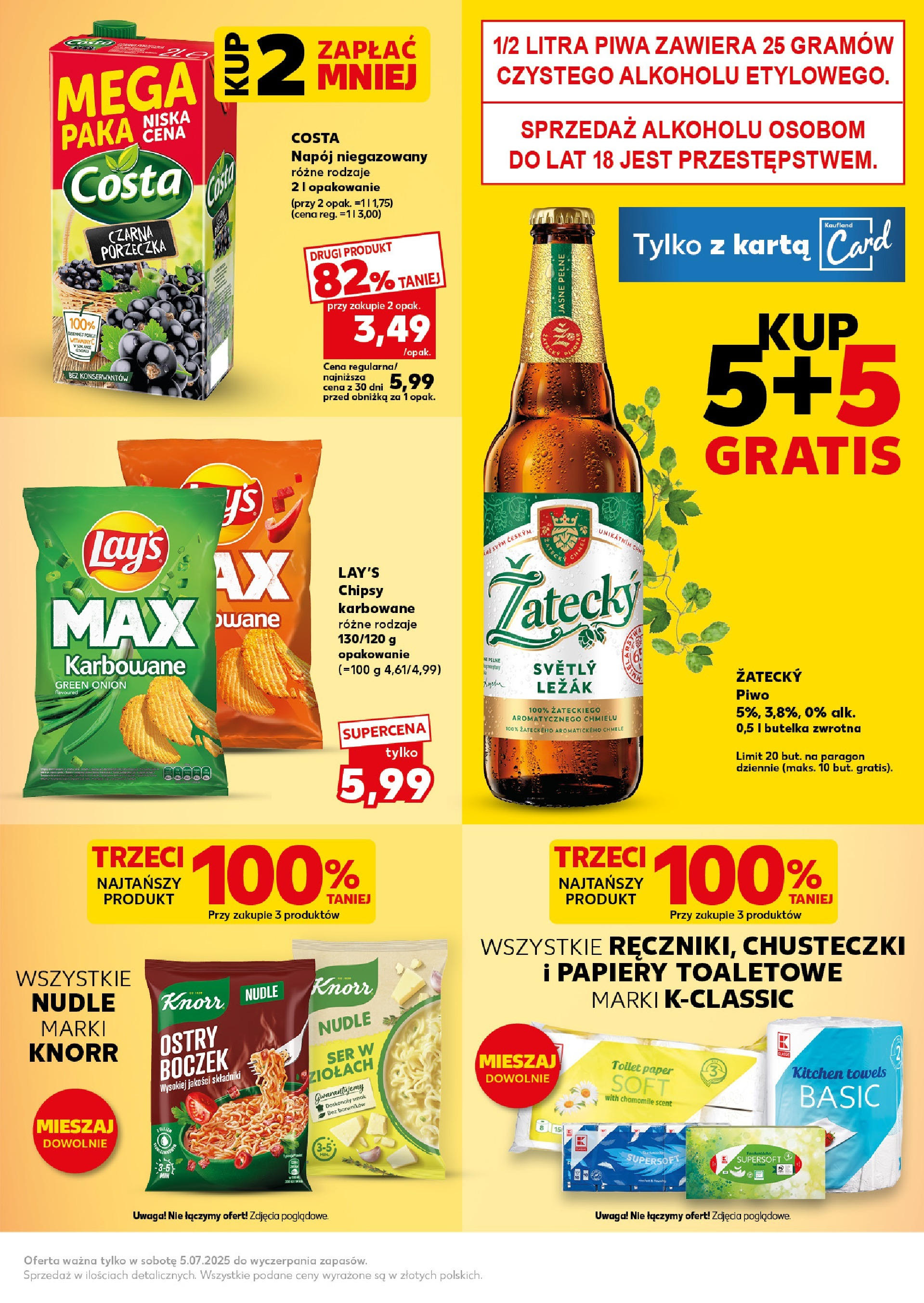 Kaufland - Kaufland Super Sobota ważne do 5.07 od 03.07.2025 - od jutra PDF | Strona: 3 | Produkty: Karta, Porzeczka, Ser, Piwo
