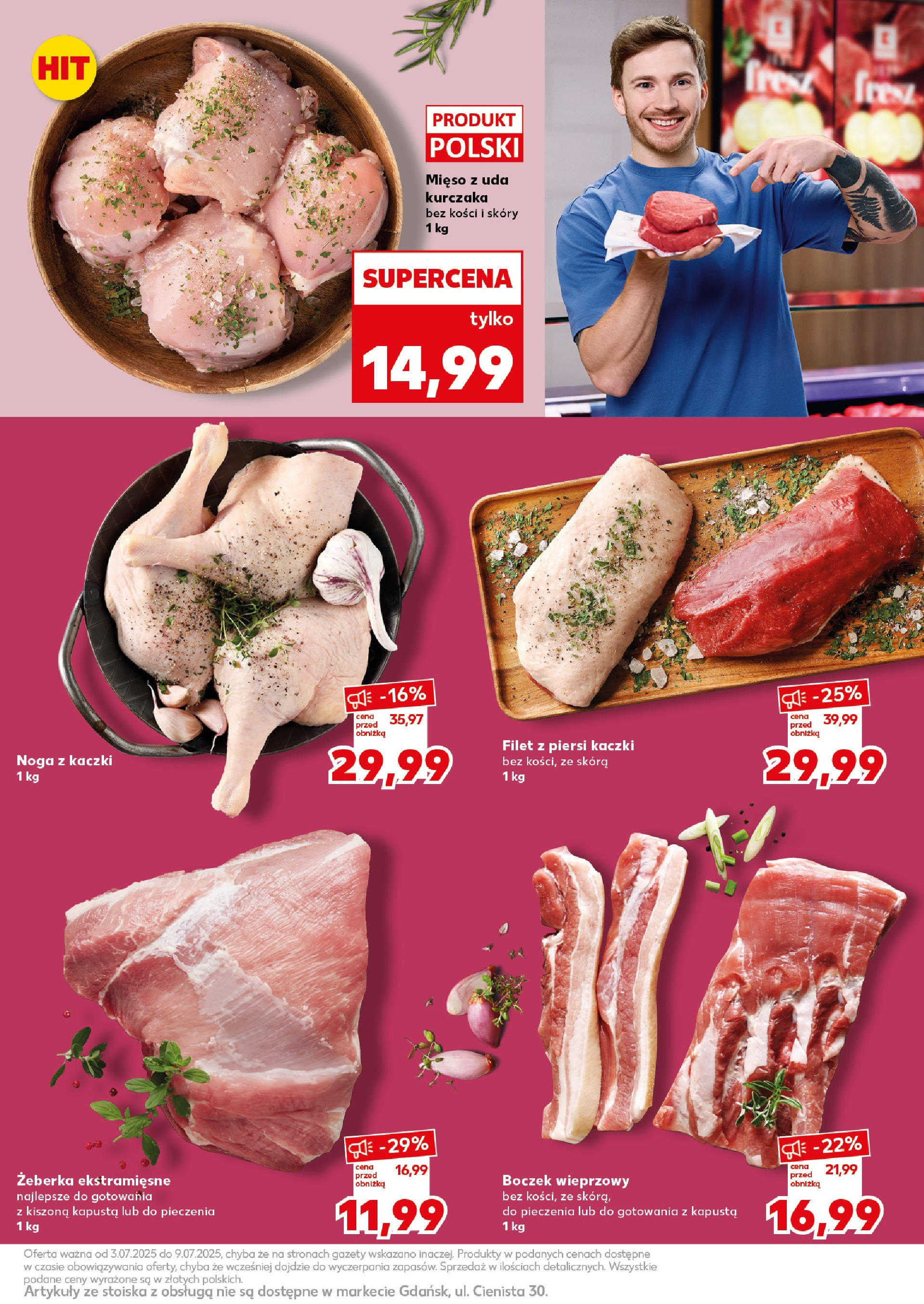 Kaufland - Kaufland Super Sobota ważne do 5.07 od 03.07.2025 - od jutra PDF | Strona: 13 | Produkty: Piersi, Boczek wieprzowy, Noga z kaczki, Boczek