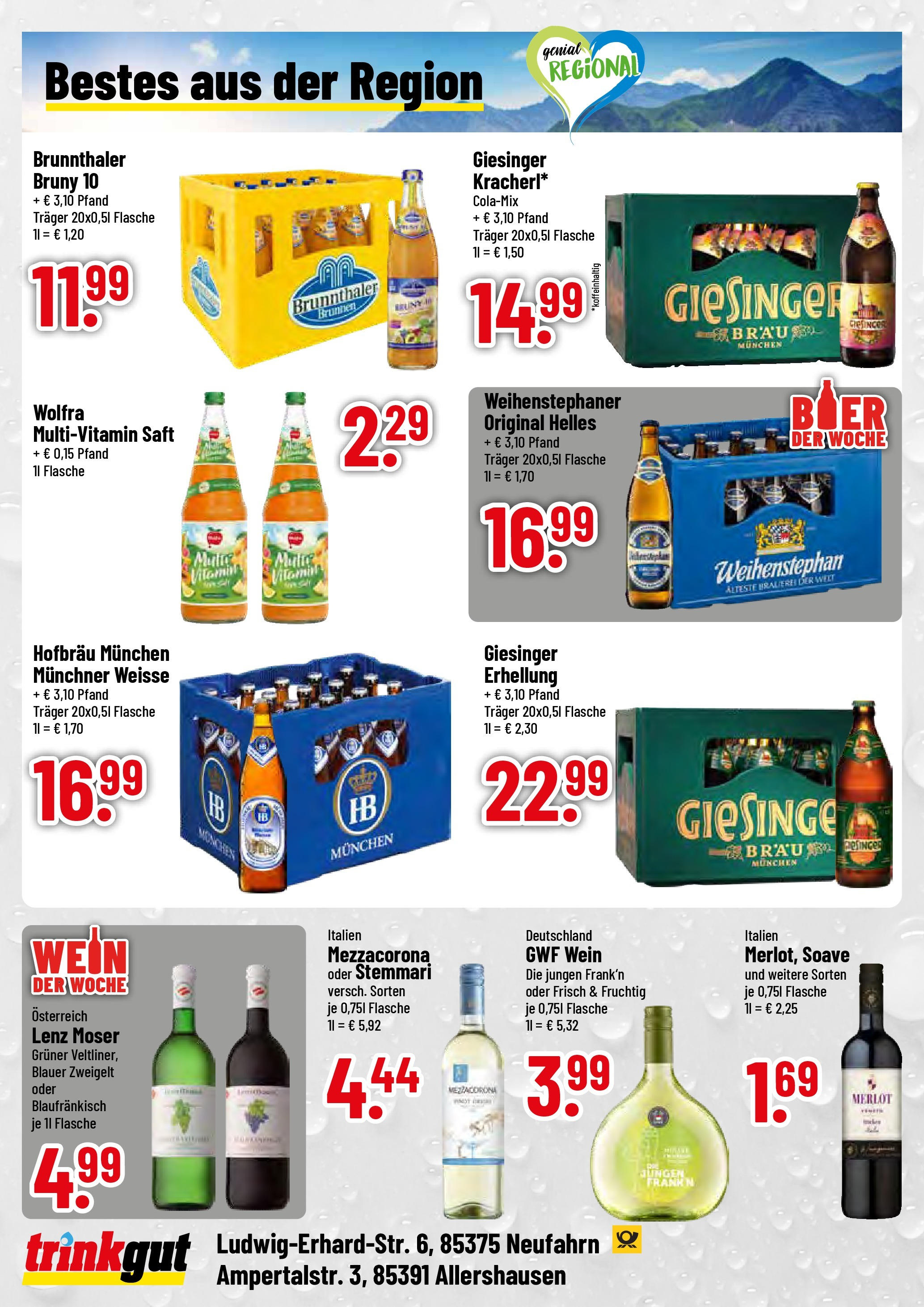 Trinkgut prospekt Neufahrn	 (ab 06.07.2025) » Angebote online | Seite: 4 | Produkte: Merlot, Saft, Wein