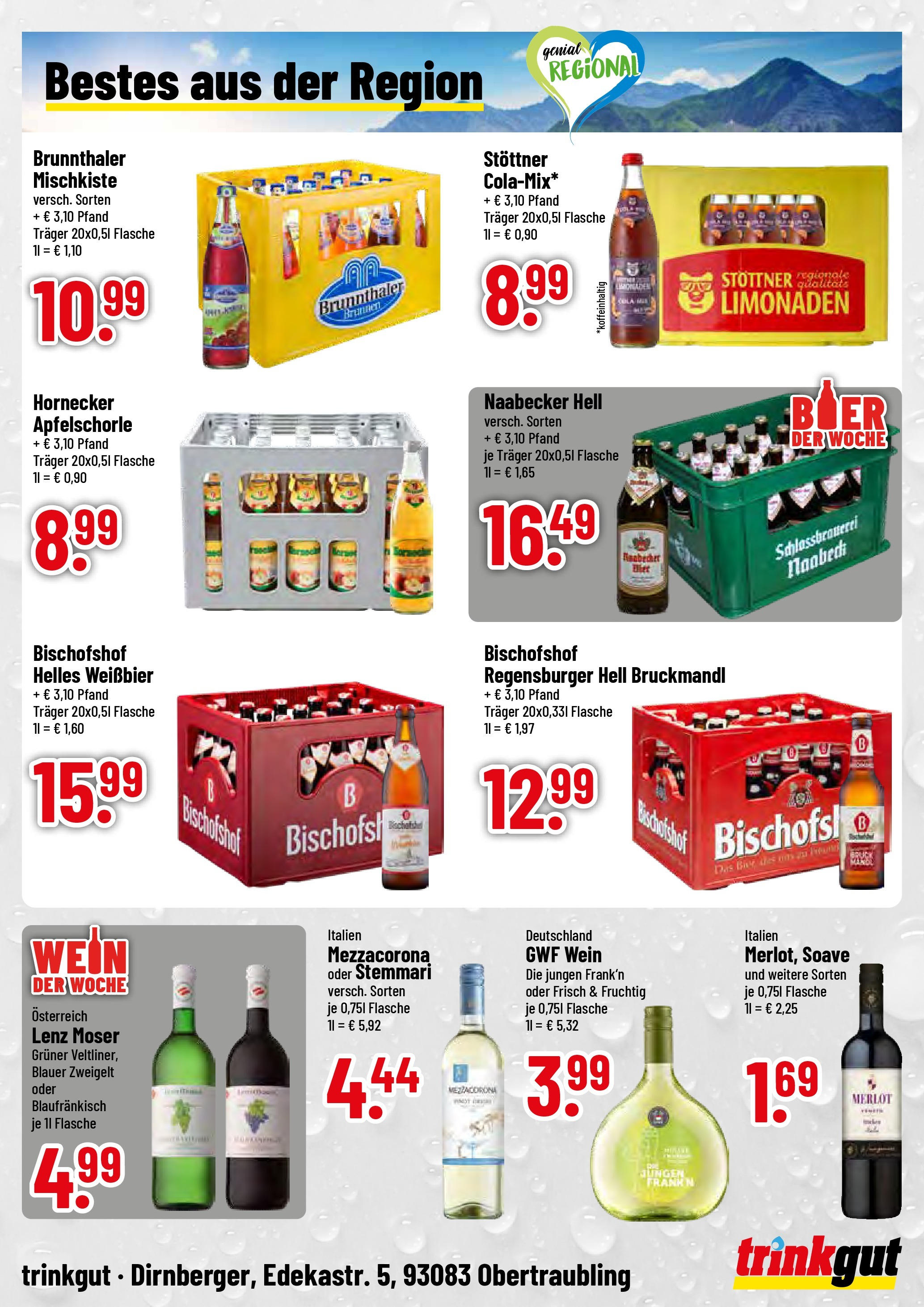 Trinkgut prospekt Obertraubling	 (ab 06.07.2025) » Angebote online | Seite: 4 | Produkte: Cola, Weißbier, Merlot, Wein