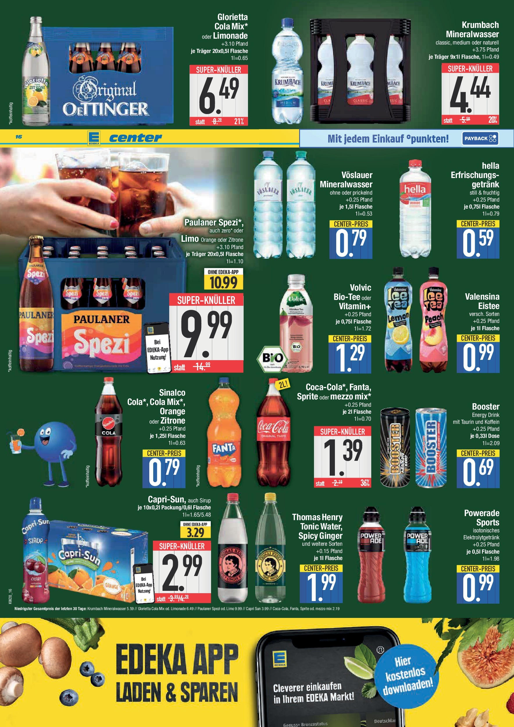 Edeka prospekt München	 (ab 06.07.2025) » Angebote Online | Seite: 16 | Produkte: Mezzo mix, Capri sun, Cola, Hella