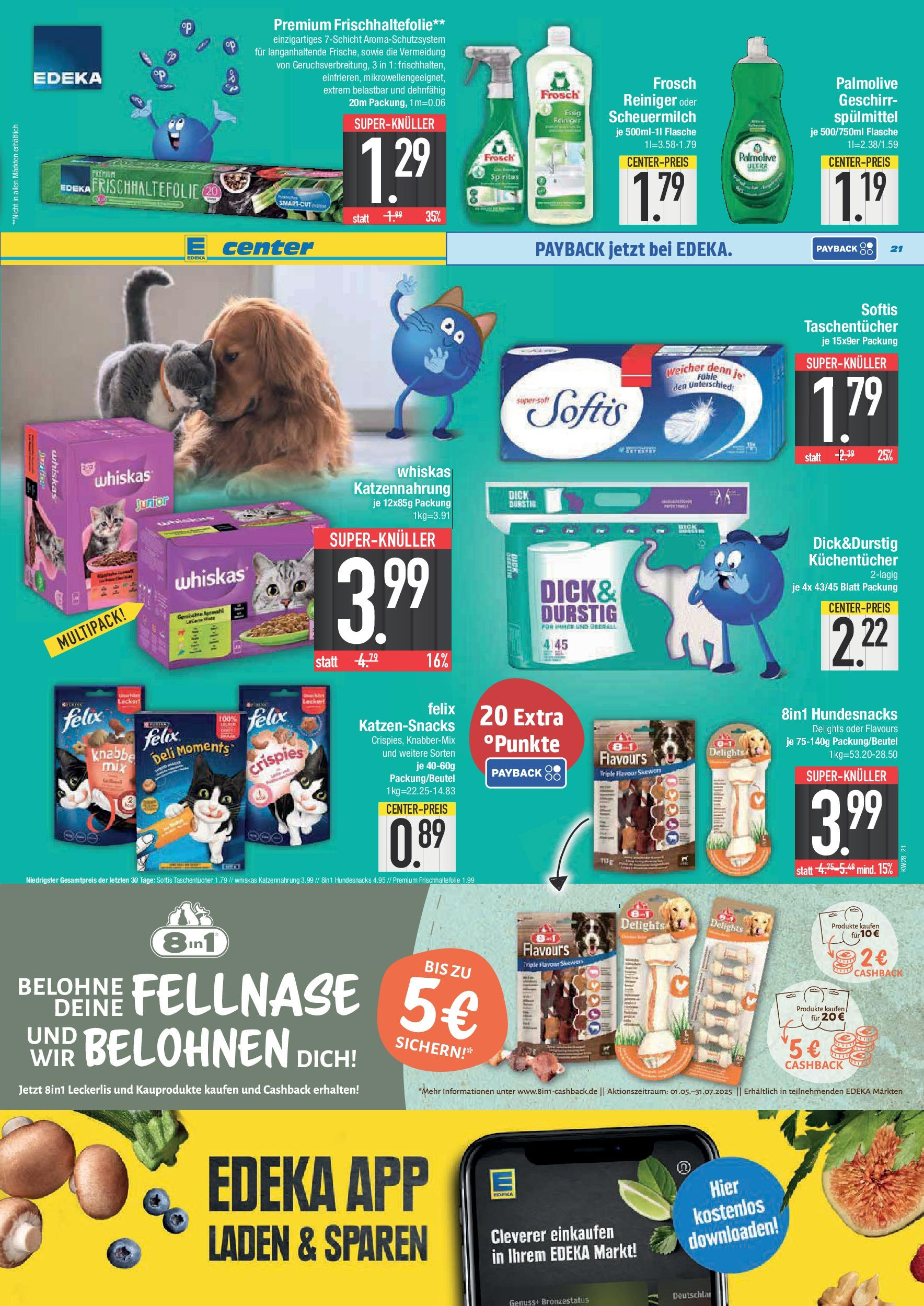 Edeka prospekt München	 (ab 06.07.2025) » Angebote Online | Seite: 21 | Produkte: Essig, Whiskas