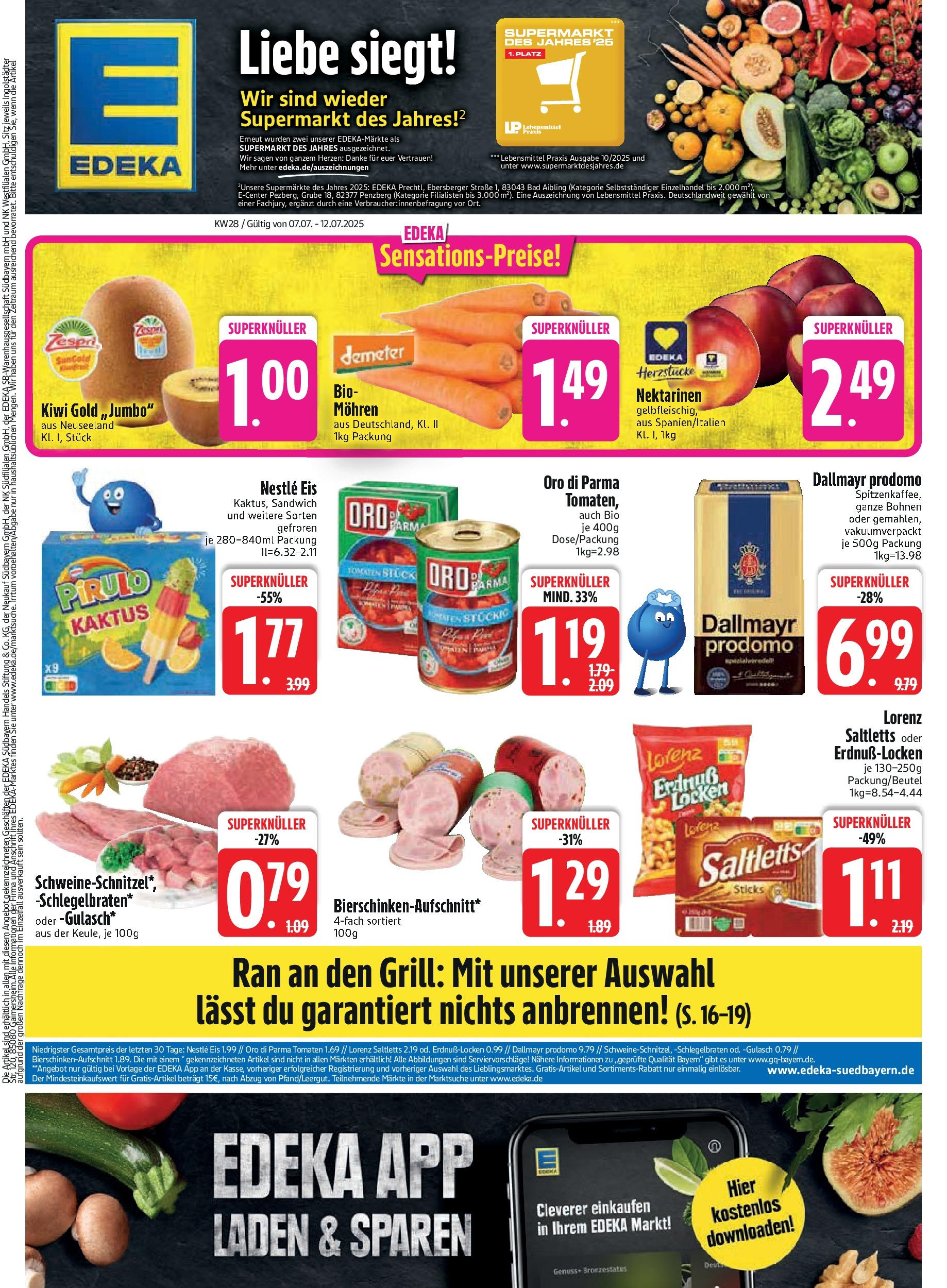 Edeka prospekt Rötz	 (ab 06.07.2025) » Angebote Online | Seite: 3 | Produkte: Grill, Oro di parma, Dallmayr prodomo, Eis