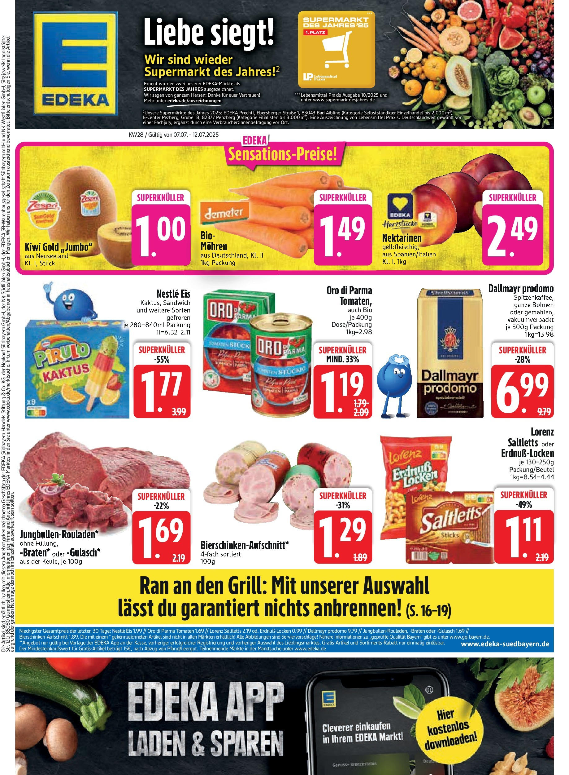 Edeka prospekt Vilgertshofen-Issing	 (ab 06.07.2025) » Angebote Online | Seite: 3 | Produkte: Grill, Oro di parma, Mohren, Gulasch