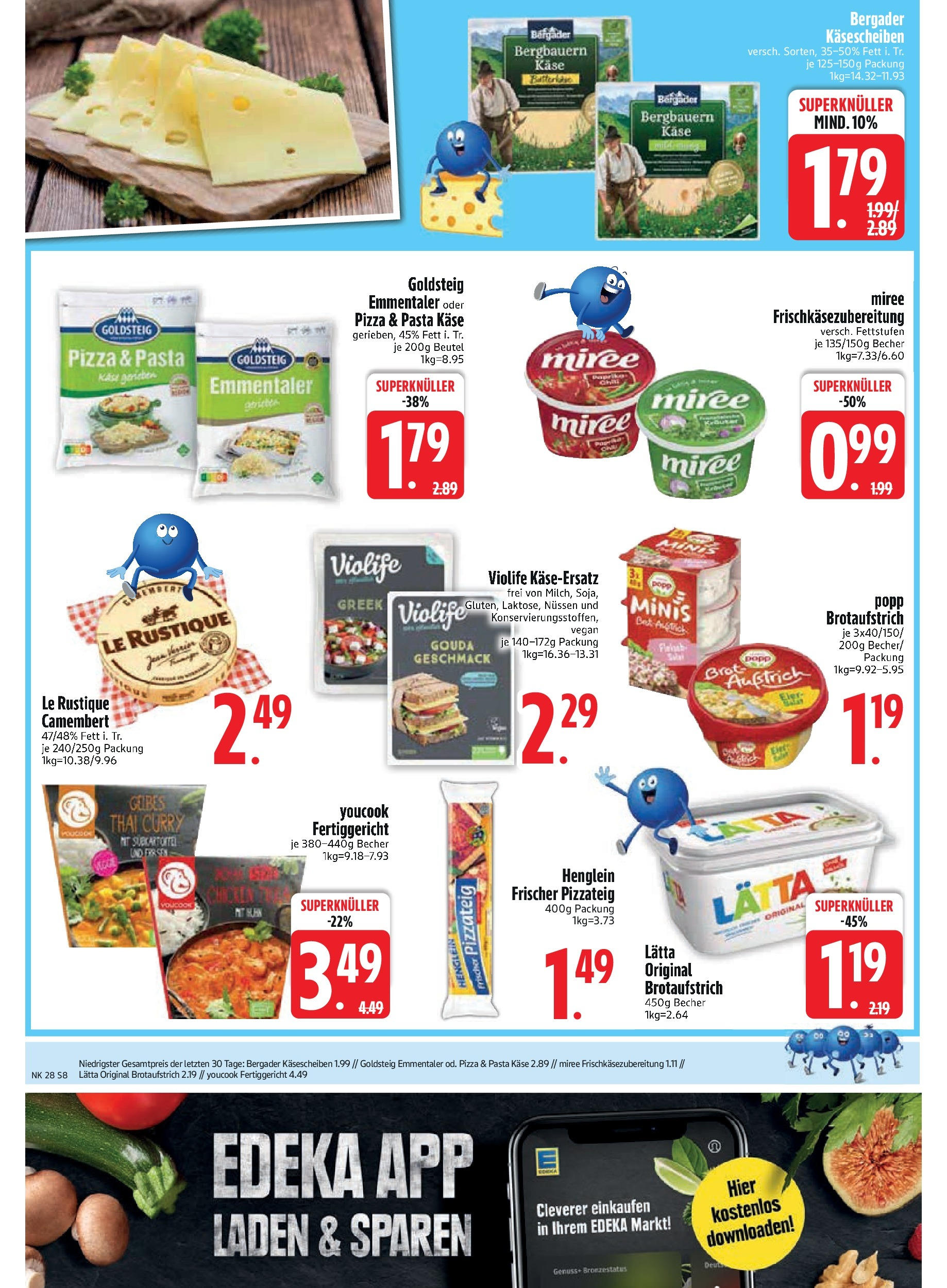 Edeka prospekt Vilgertshofen-Issing	 (ab 06.07.2025) » Angebote Online | Seite: 10 | Produkte: Käse, Gouda, Lätta, Pasta