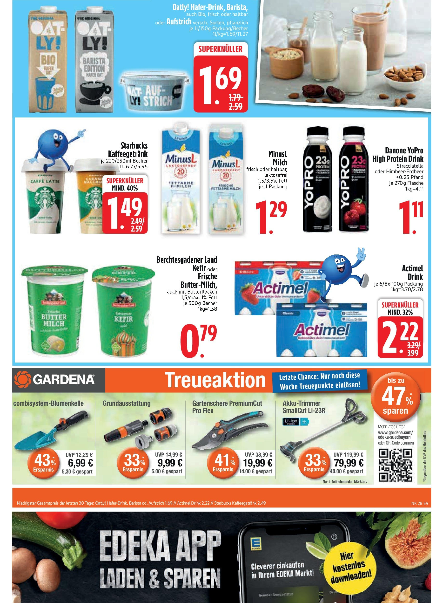 Edeka prospekt Vilgertshofen-Issing	 (ab 06.07.2025) » Angebote Online | Seite: 11 | Produkte: Actimel, Milch, Butter, Oatly