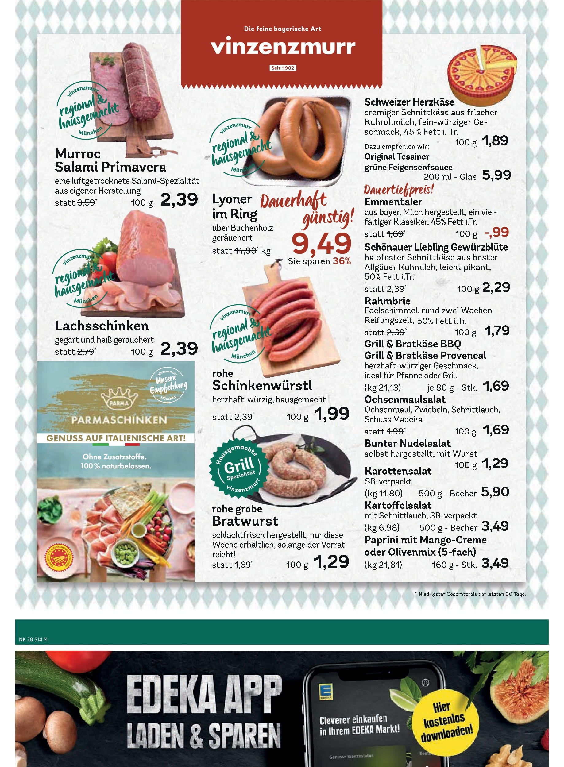 Edeka prospekt Murnau	 (ab 06.07.2025) » Angebote Online | Seite: 16 | Produkte: Grill, Milch, Wurst, Pasta