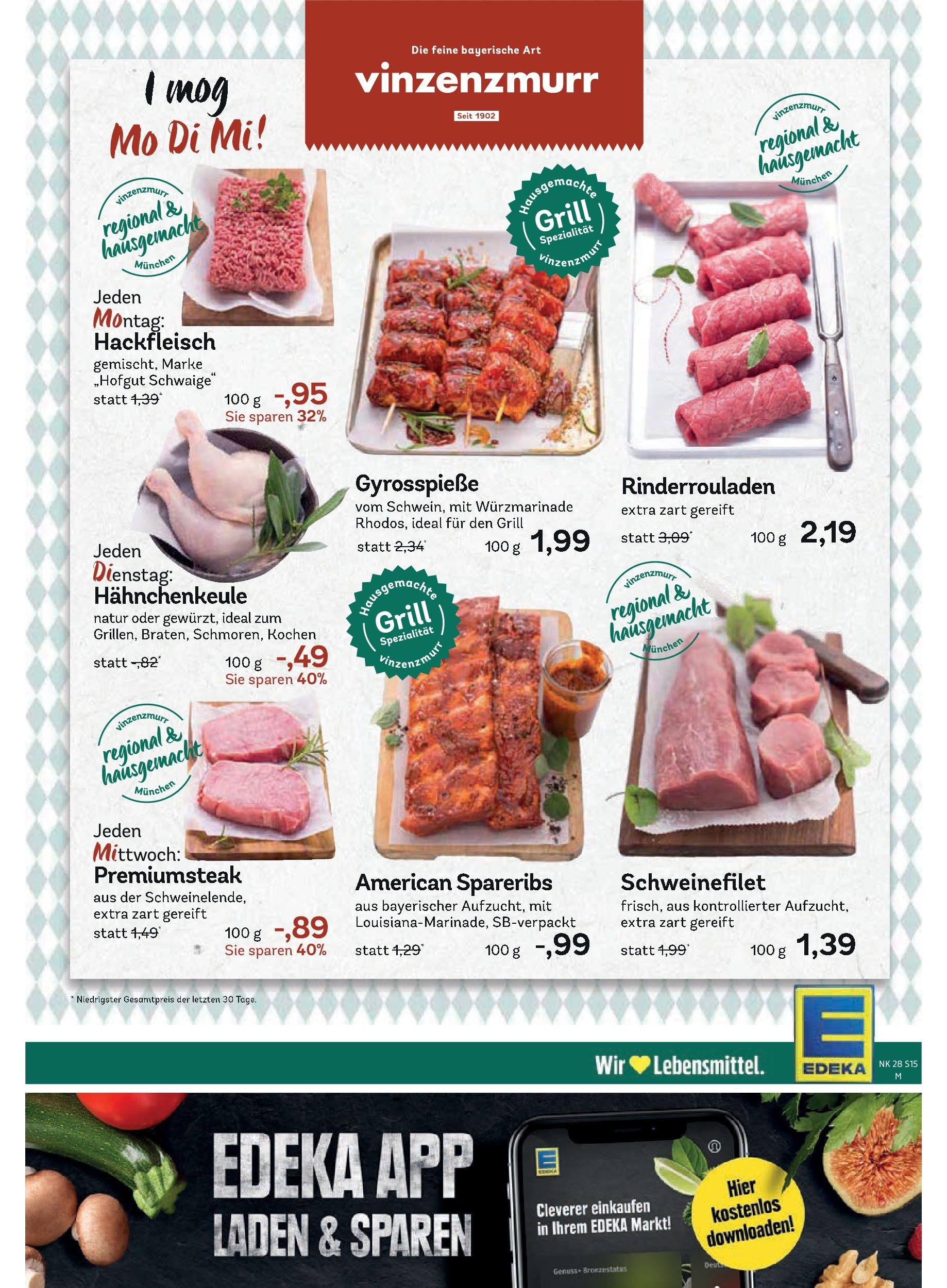 Edeka prospekt Murnau	 (ab 06.07.2025) » Angebote Online | Seite: 17 | Produkte: Rinderrouladen, Gyros, Steak, Hackfleisch
