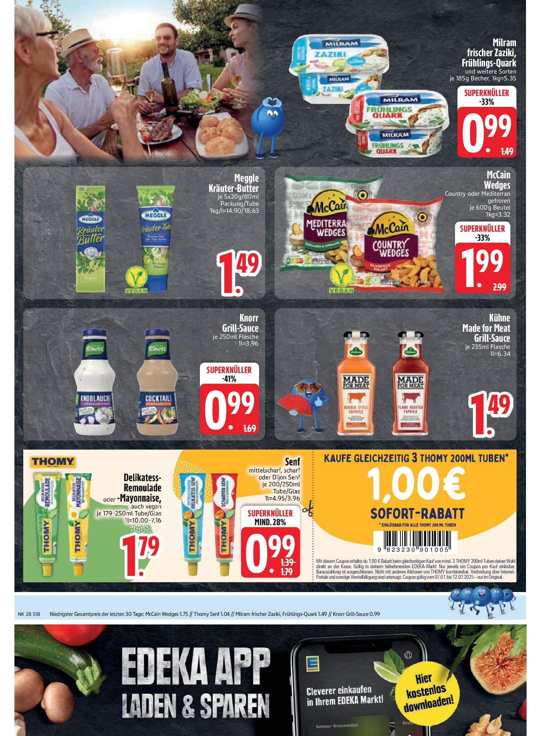 Edeka prospekt Vilgertshofen-Issing	 (ab 06.07.2025) » Angebote Online | Seite: 20 | Produkte: Grill, Butter, Mayonnaise, Milram