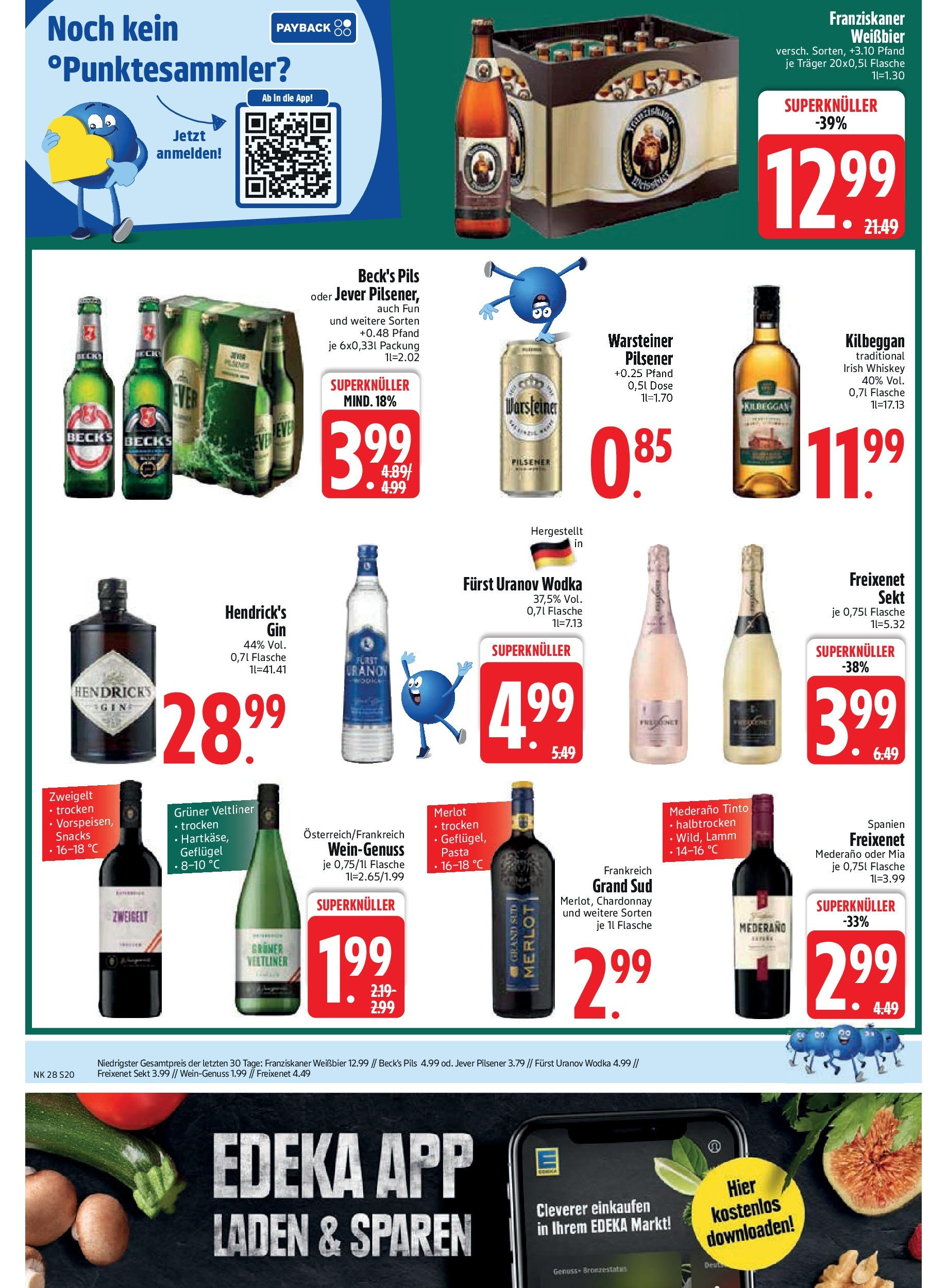 Edeka prospekt Vilgertshofen-Issing	 (ab 06.07.2025) » Angebote Online | Seite: 22 | Produkte: Weißbier, Sekt, Vodka, Whiskey