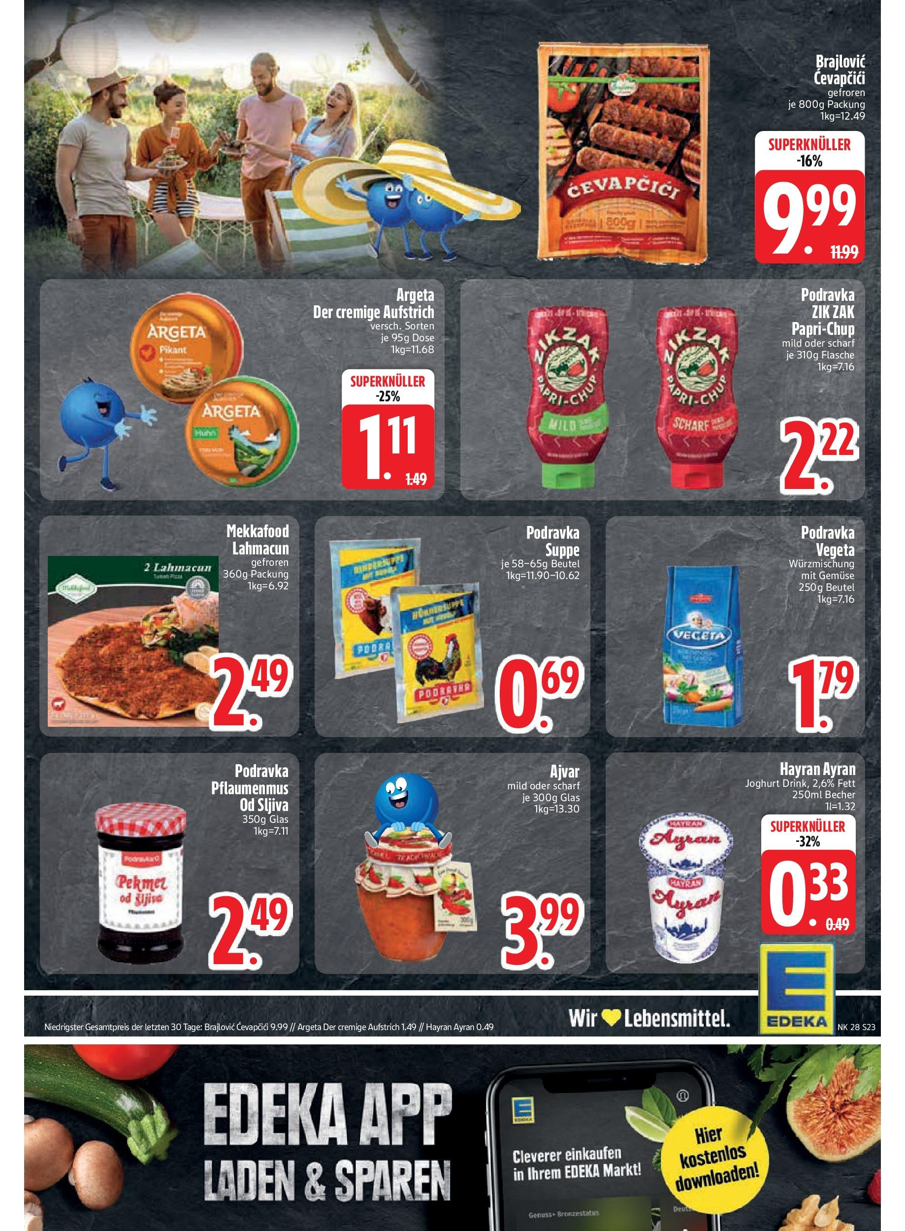 Edeka prospekt Vilgertshofen-Issing	 (ab 06.07.2025) » Angebote Online | Seite: 25 | Produkte: Joghurt, Cevapcici, Gemüse