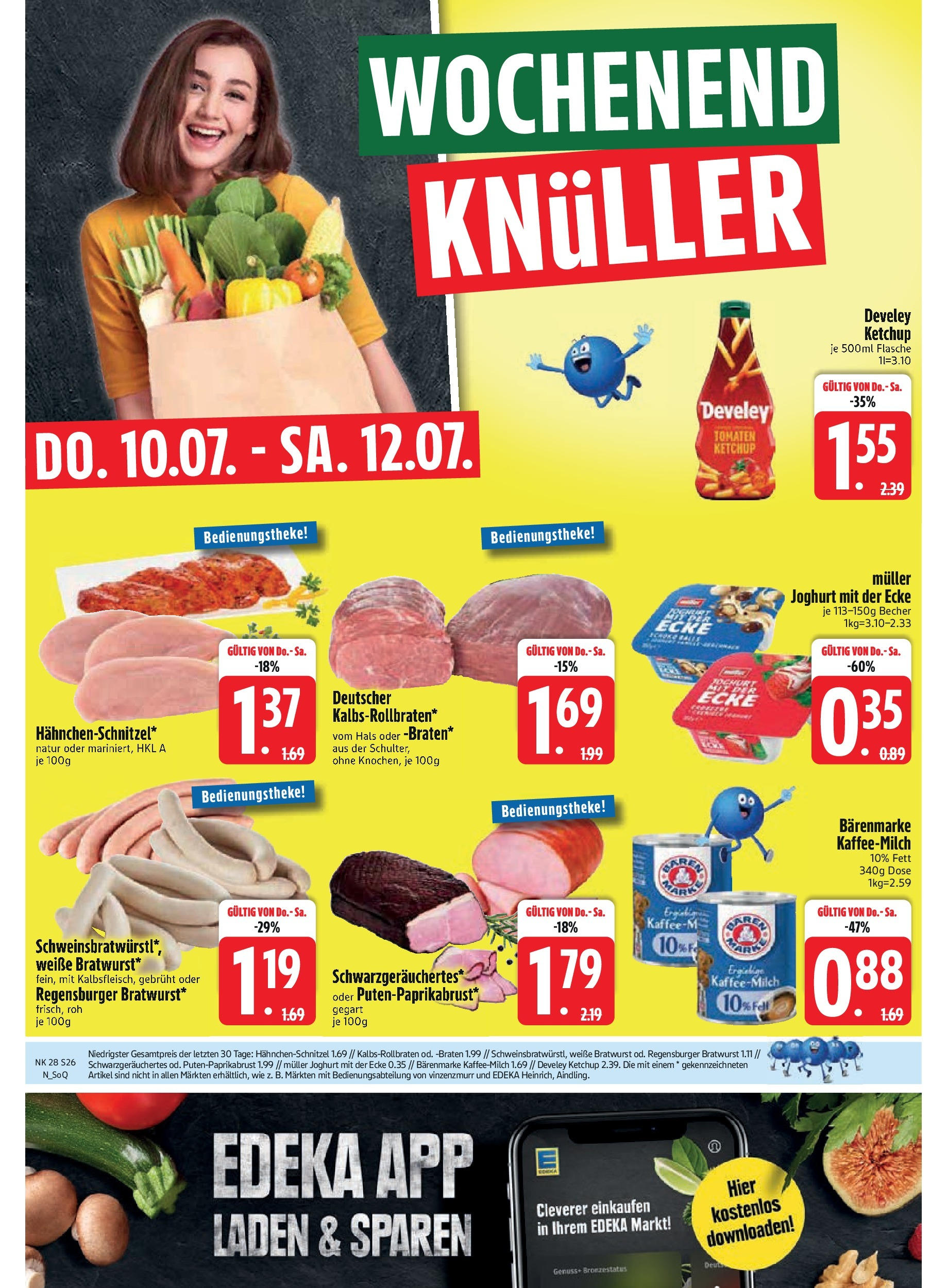 Edeka prospekt Vilgertshofen-Issing	 (ab 06.07.2025) » Angebote Online | Seite: 28 | Produkte: Joghurt, Bratwurst, Tomaten, Ketchup