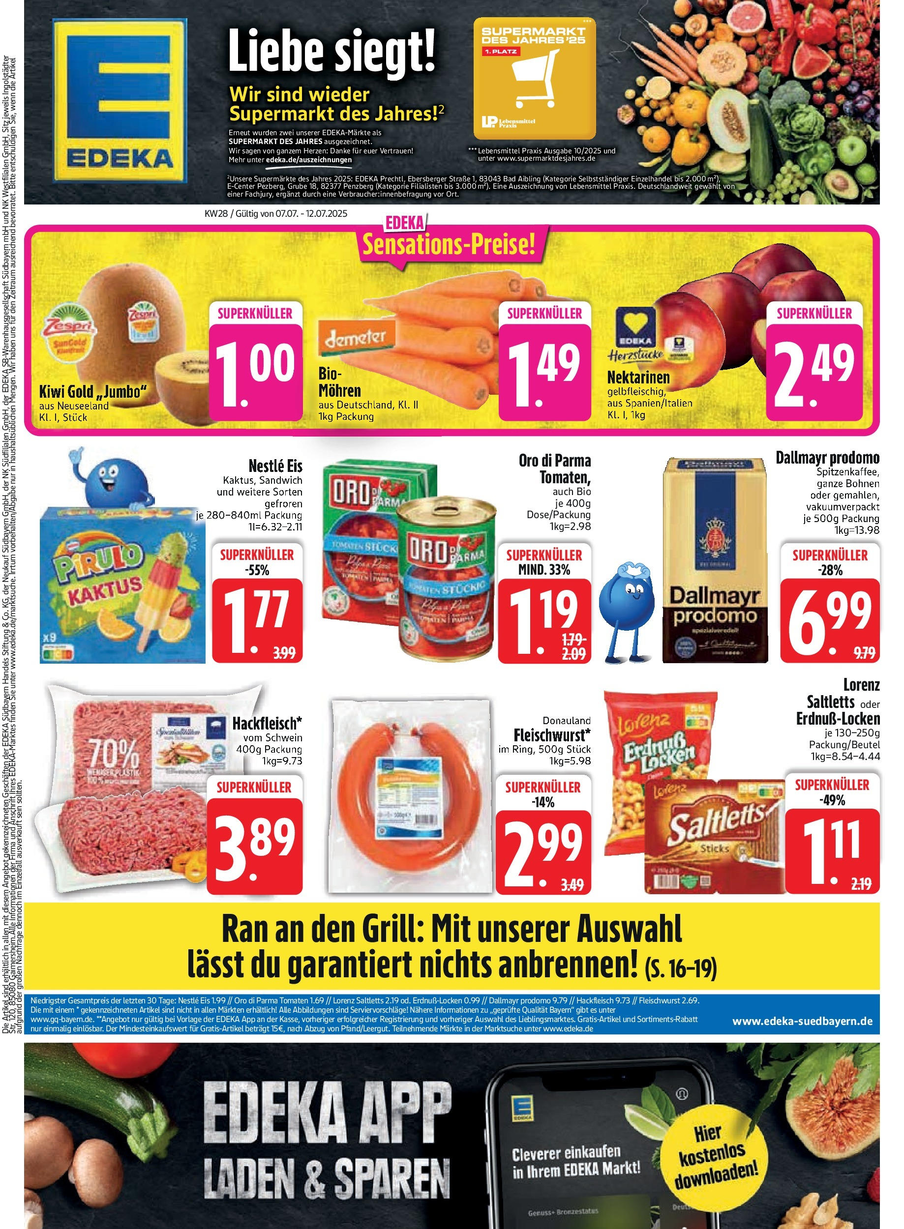Edeka prospekt Bodenwöhr	 (ab 06.07.2025) » Angebote Online | Seite: 3 | Produkte: Nektarinen, Bad, Oro di parma, Hackfleisch