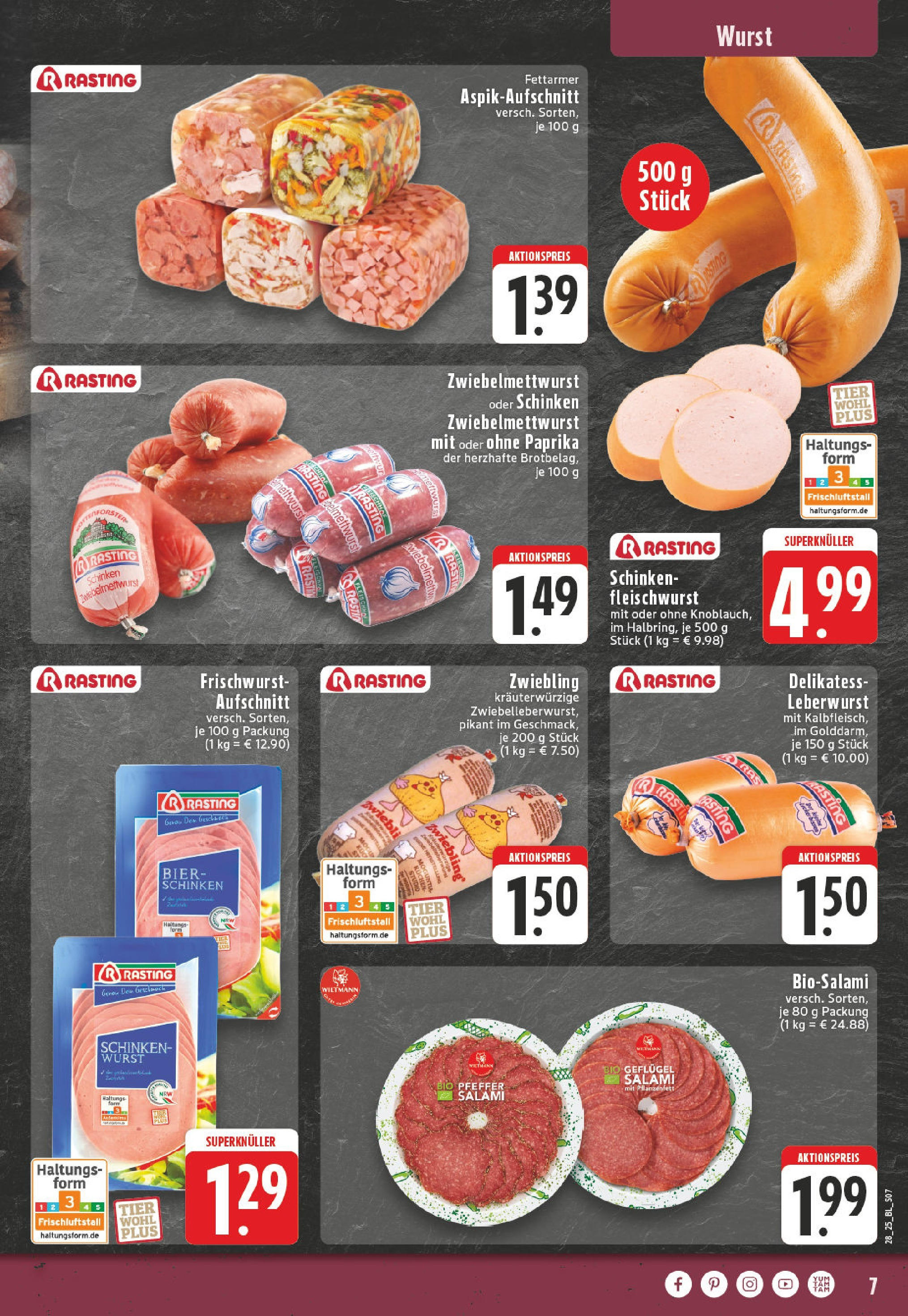 Edeka prospekt Neuwied	 (ab 06.07.2025) » Angebote Online | Seite: 7 | Produkte: Pfeffer, Wurst, Salami, Schinken