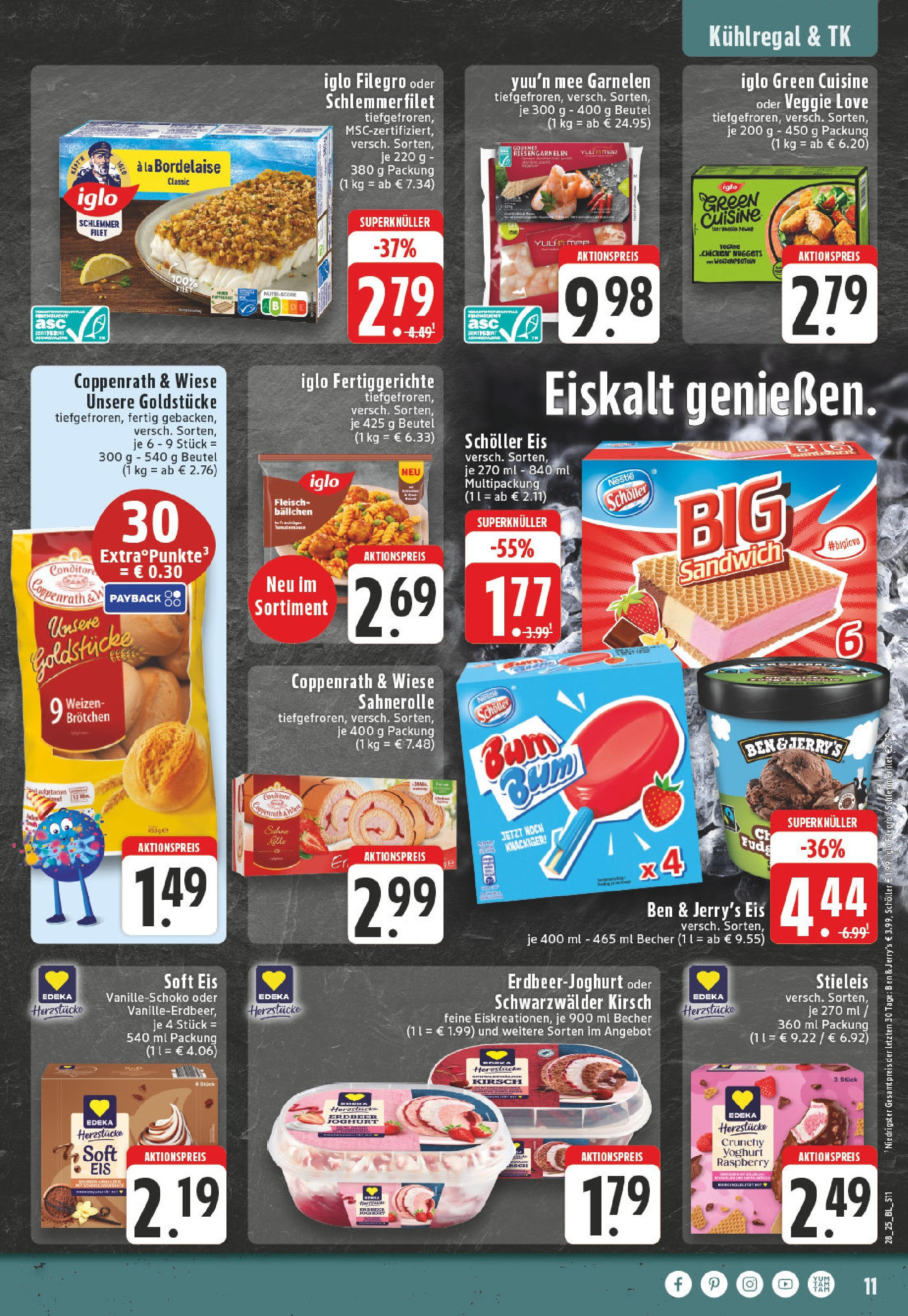 Edeka prospekt Neuwied	 (ab 06.07.2025) » Angebote Online | Seite: 11 | Produkte: Joghurt, Fertiggerichte, Sahne, Eis