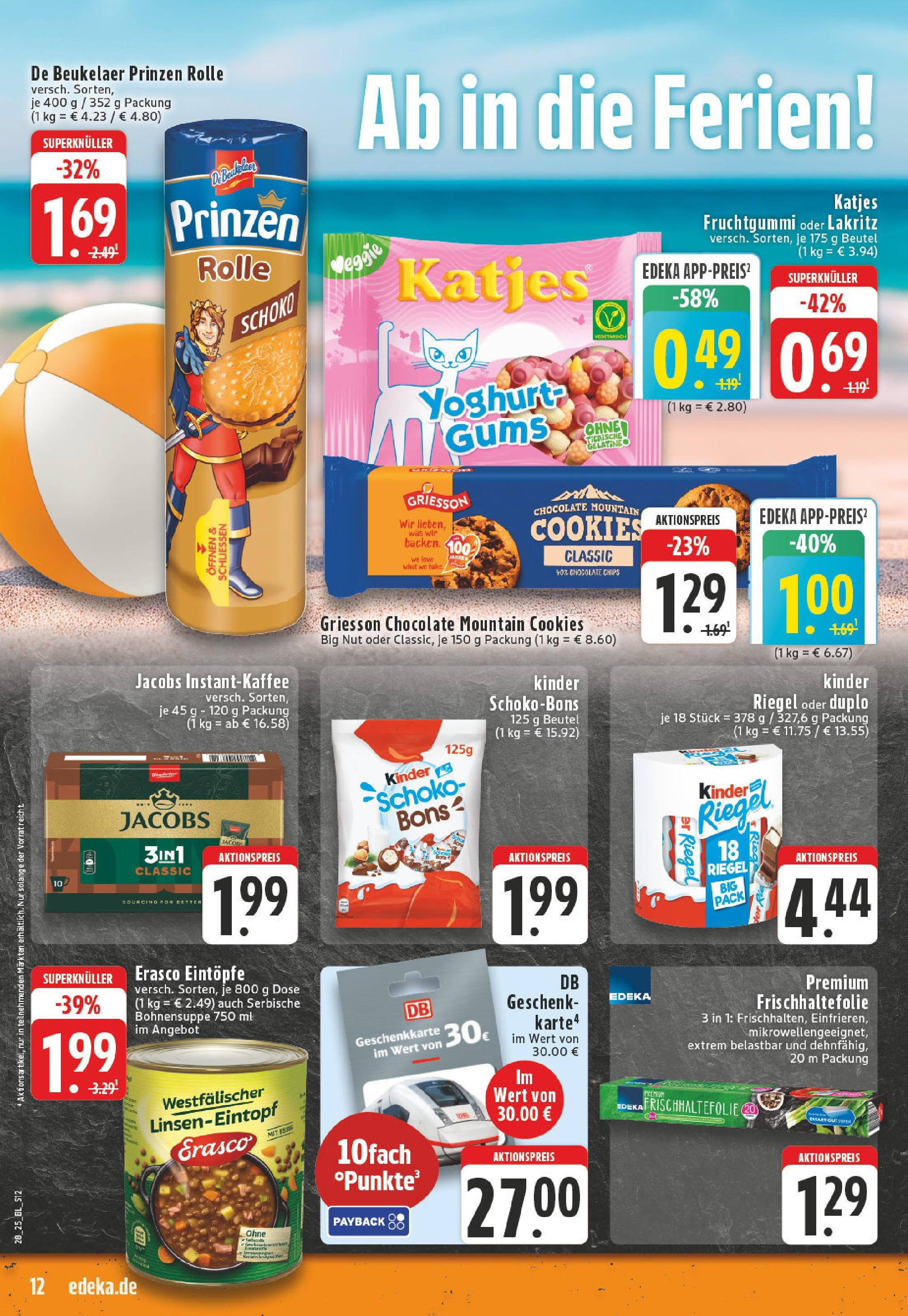 Edeka prospekt Neuwied	 (ab 06.07.2025) » Angebote Online | Seite: 12 | Produkte: Essig, Kinder riegel, Erasco, Chips