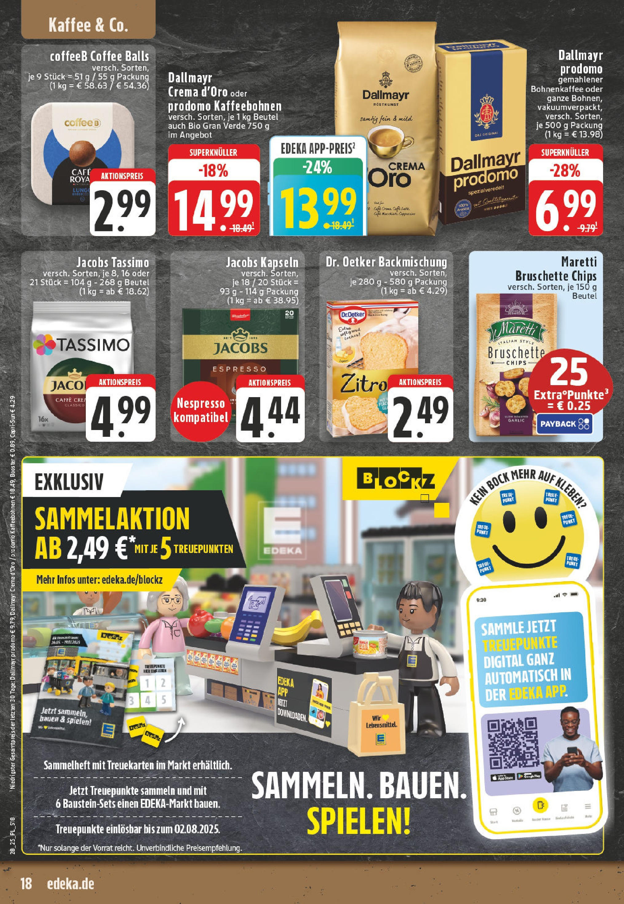 Edeka prospekt Bad Sassendorf	 (ab 06.07.2025) » Angebote Online | Seite: 18 | Produkte: Kaffee, Dallmayr, Dallmayr prodomo, Chips