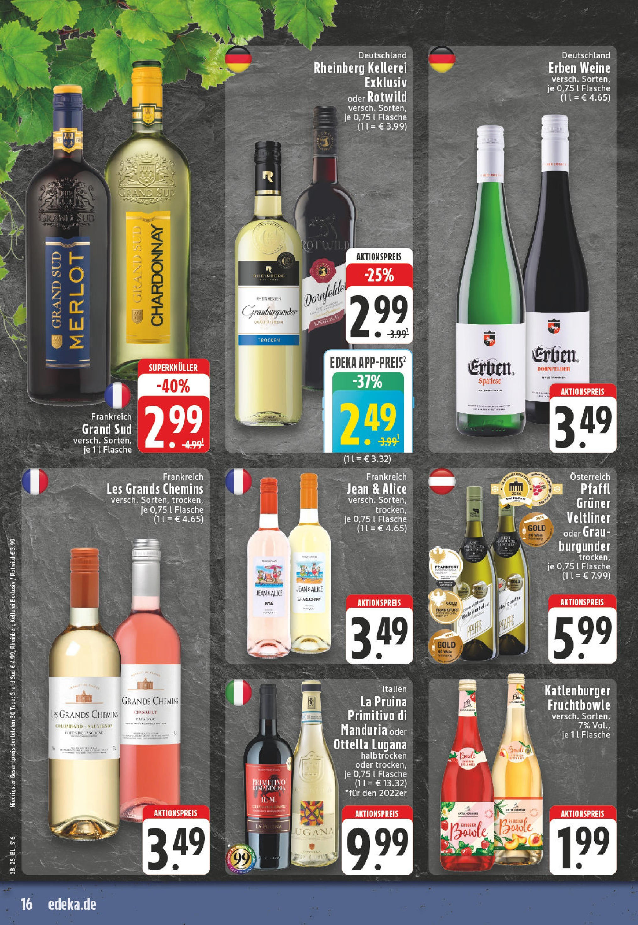 Edeka prospekt Neuwied	 (ab 06.07.2025) » Angebote Online | Seite: 16 | Produkte: Merlot, Grand sud