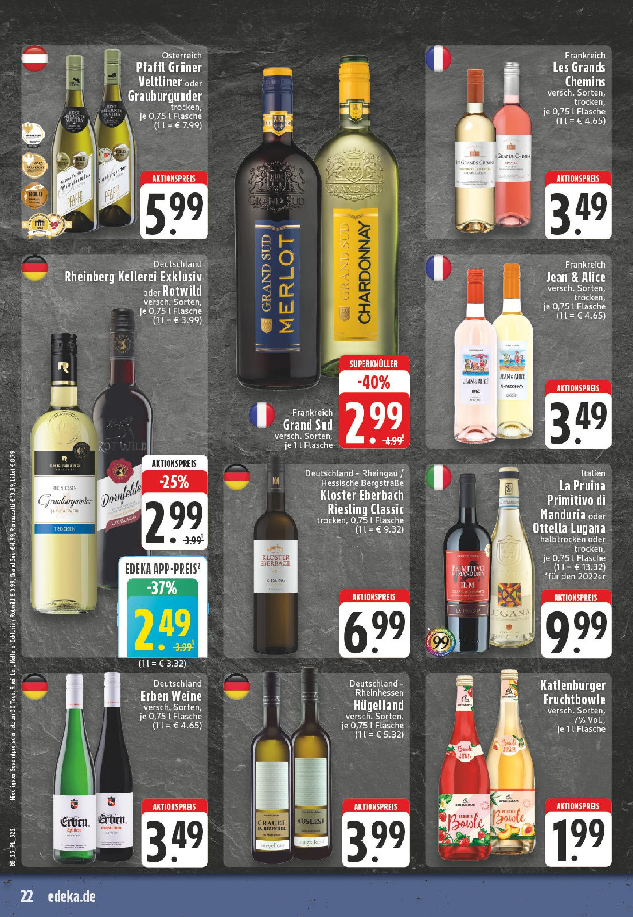 Edeka prospekt Bad Sassendorf	 (ab 06.07.2025) » Angebote Online | Seite: 22 | Produkte: Merlot, Lillet, Grand sud, Ramazzotti