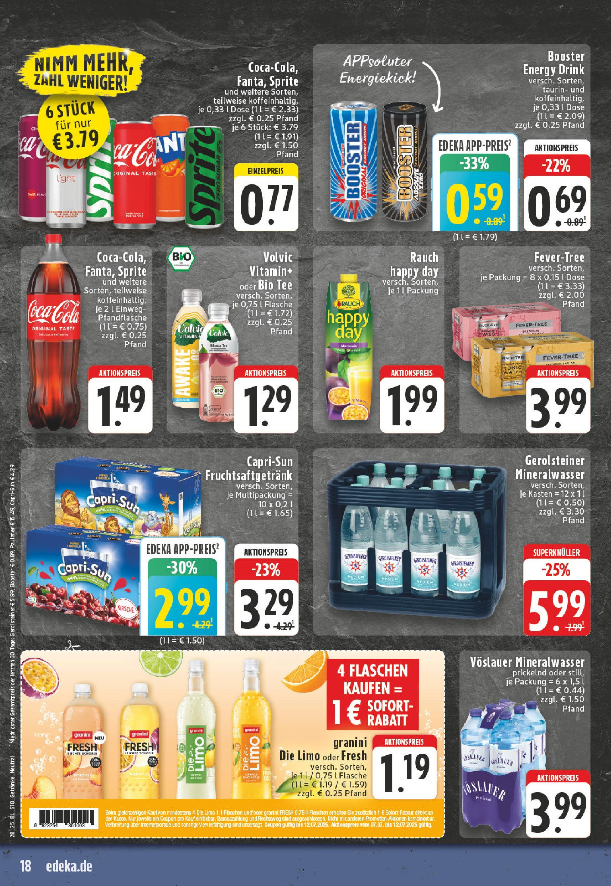 Edeka prospekt Winterberg-Zueschen	 (ab 06.07.2025) » Angebote Online | Seite: 18 | Produkte: Mixer, Granini die limo, Tee, Paulaner