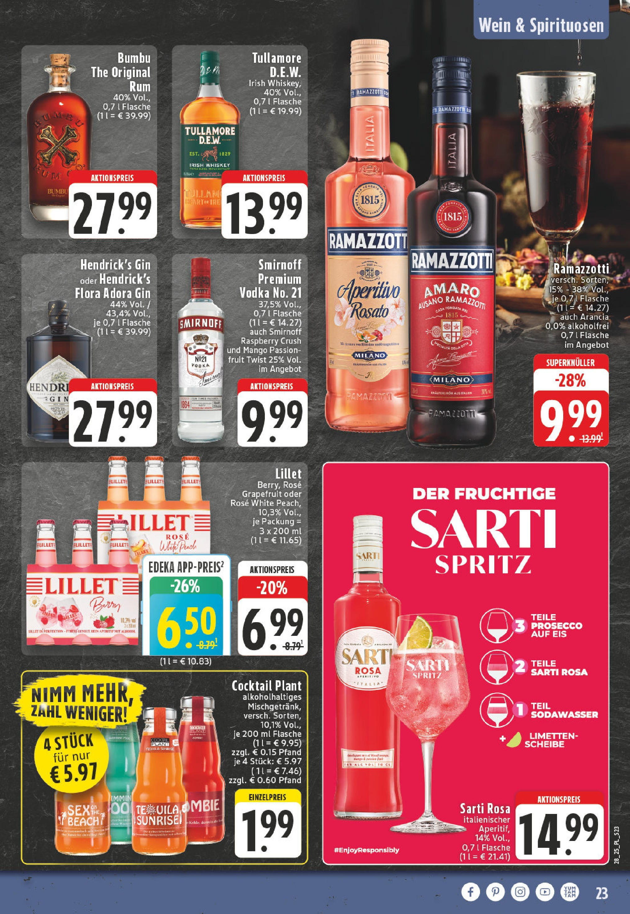 Edeka prospekt Bad Sassendorf	 (ab 06.07.2025) » Angebote Online | Seite: 23 | Produkte: Lillet, Tequila, Prosecco, Eis