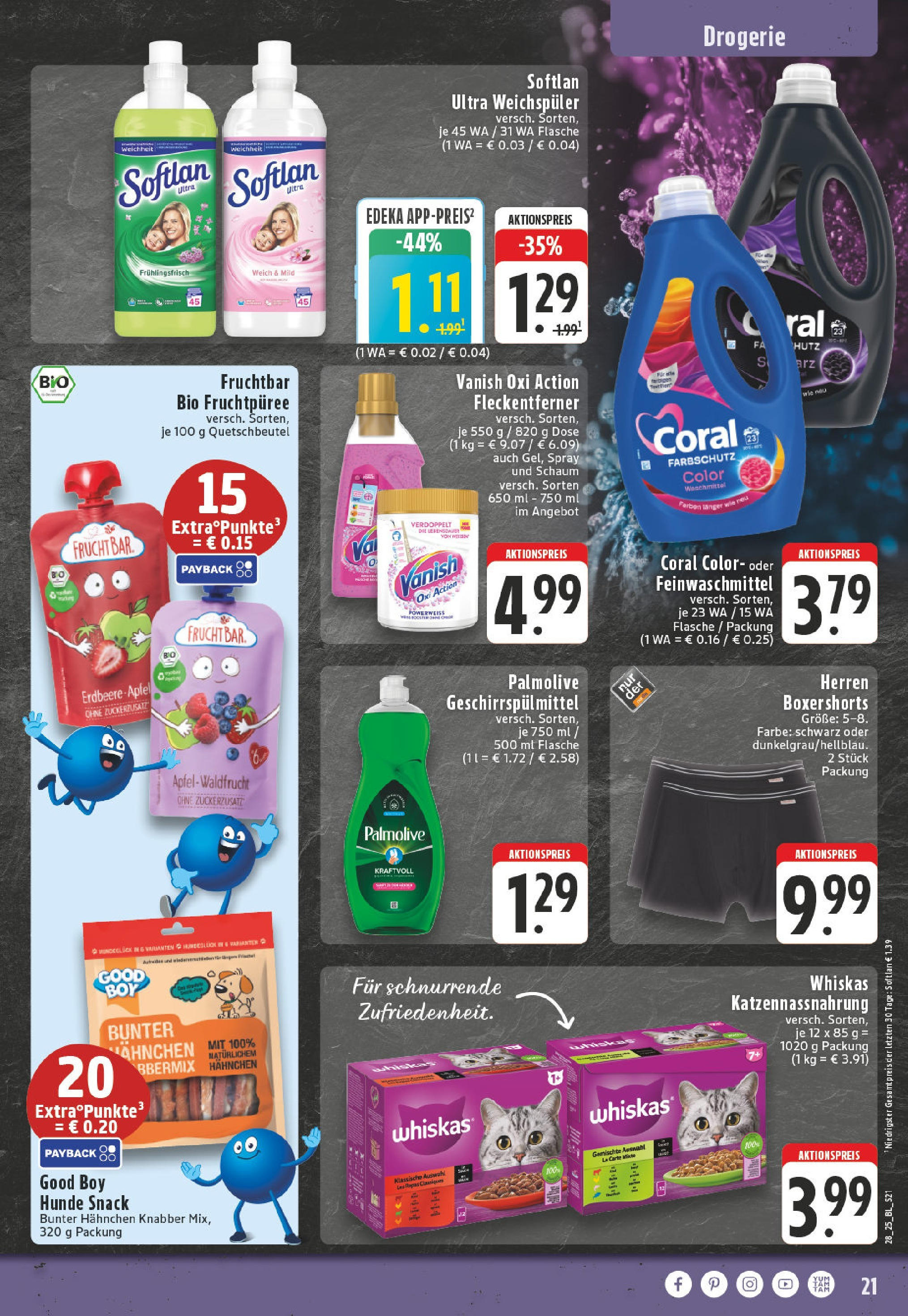 Edeka prospekt Neuwied	 (ab 06.07.2025) » Angebote Online | Seite: 21 | Produkte: Hahnchen, Weichspüler, Boxer, Whiskas