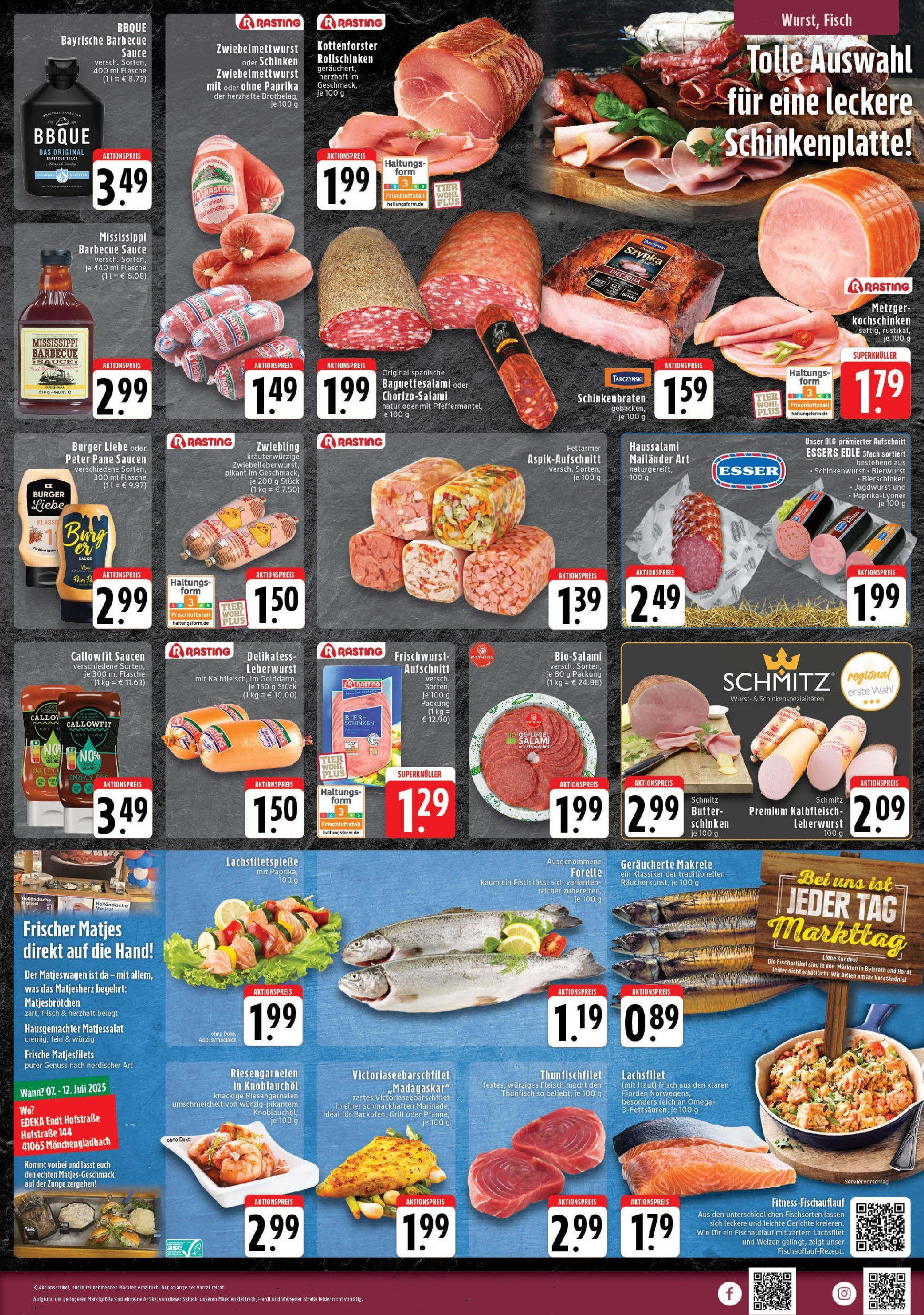 Edeka prospekt Mönchengladbach	 (ab 06.07.2025) » Angebote Online | Seite: 3 | Produkte: Butter, Burger, Wurst, Fleisch
