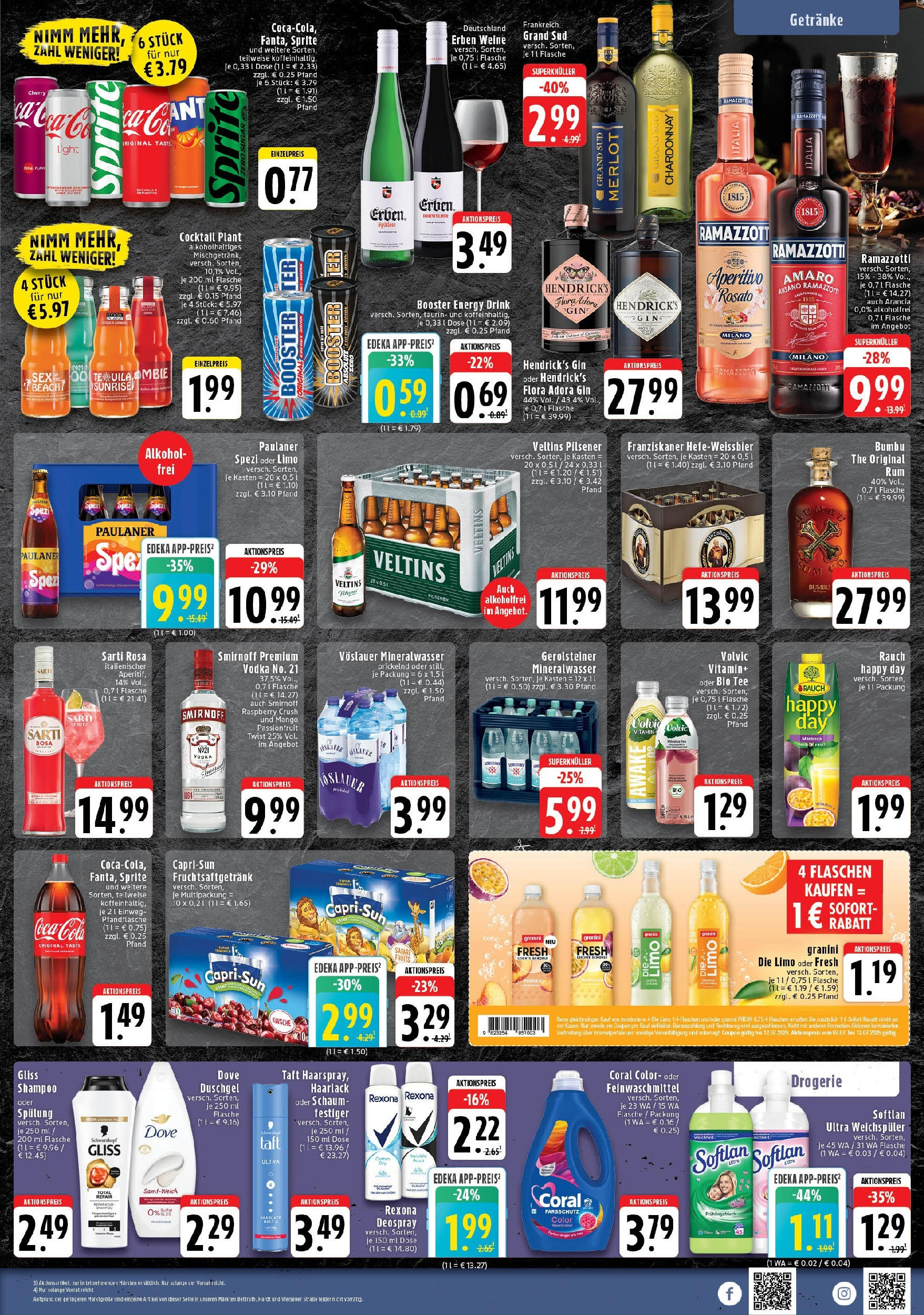 Edeka prospekt Mönchengladbach	 (ab 06.07.2025) » Angebote Online | Seite: 7 | Produkte: Mango, Grand sud, Tee, Ramazzotti