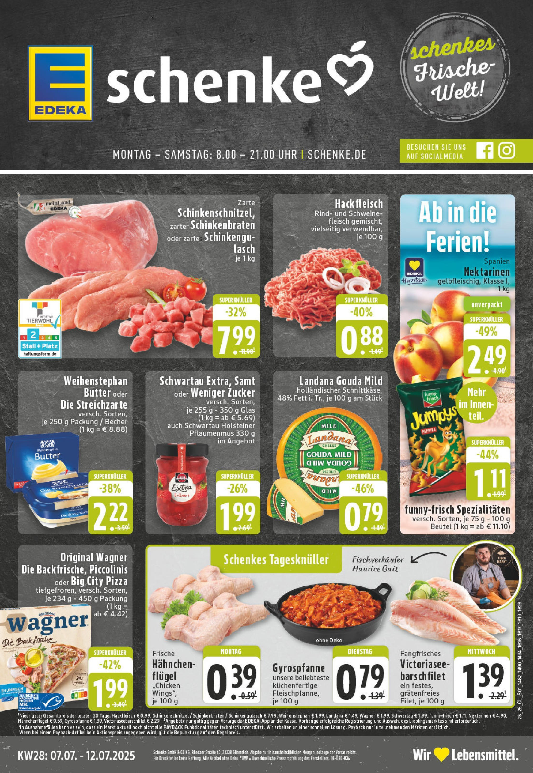 Edeka prospekt Gütersloh	 (ab 06.07.2025) » Angebote Online | Seite: 1 | Produkte: Butter, Thunfisch, Weihenstephan butter, Paprika