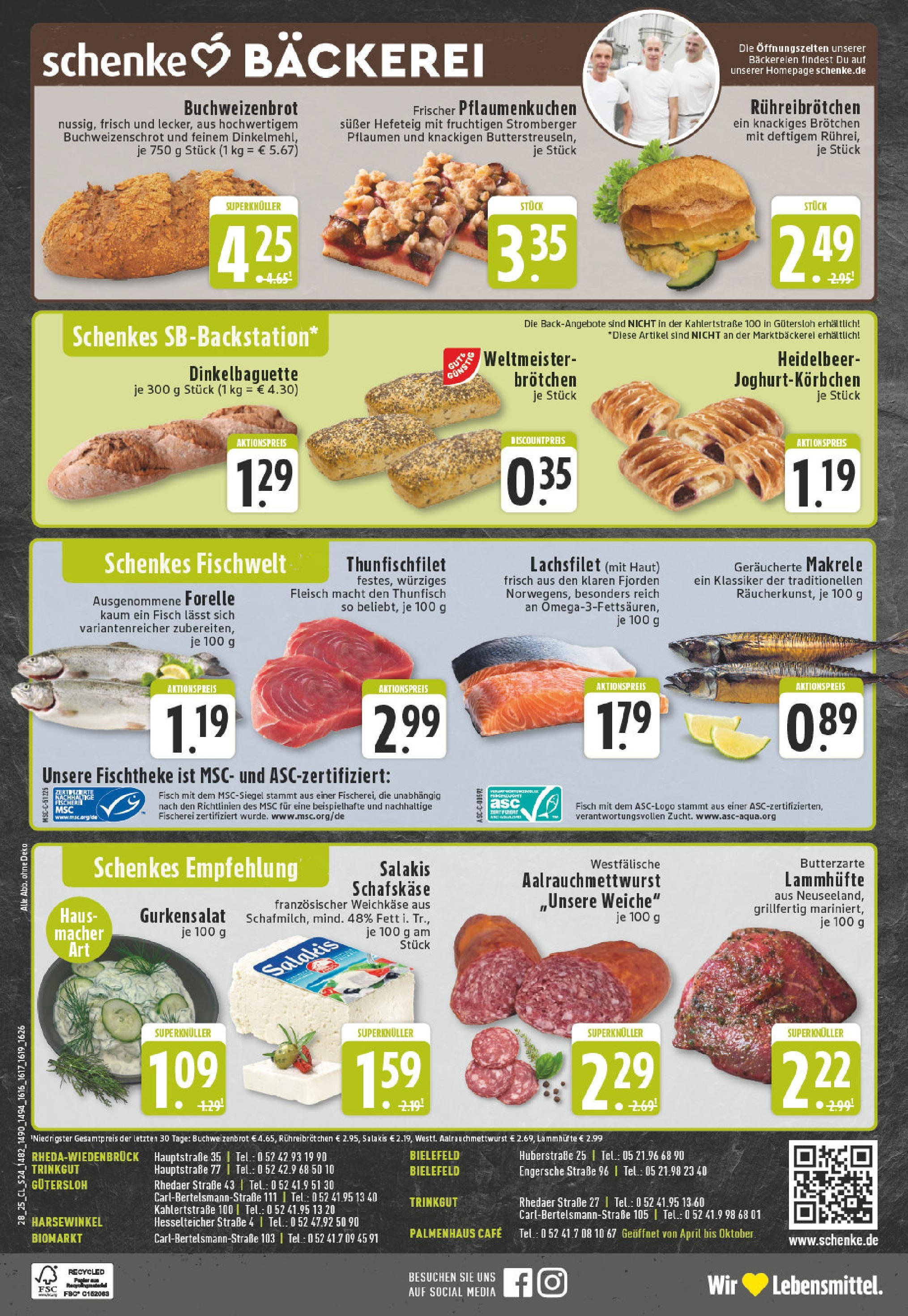 Edeka prospekt Gütersloh	 (ab 06.07.2025) » Angebote Online | Seite: 24 | Produkte: Bäckerei, Thunfisch, Fisch, Salakis